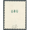 FRANCE N°1331c COQ DE DESCARIS NUMERO VERT NEUF** SIGNÉ BRUN COTE 265€