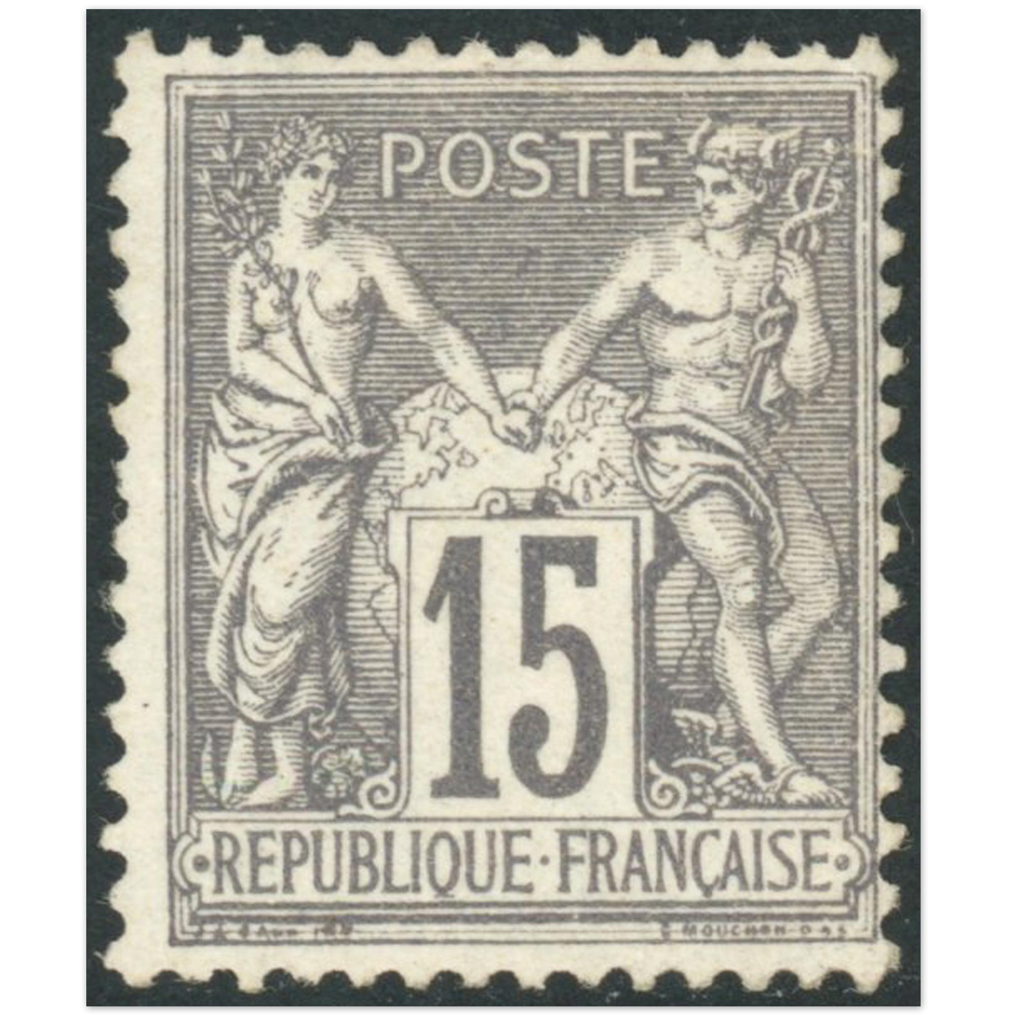 FRANCE CLASSIQUE TYPE SAGE N°77 NEUF SANS GOMME ANNÉE 1876 COTE 350€