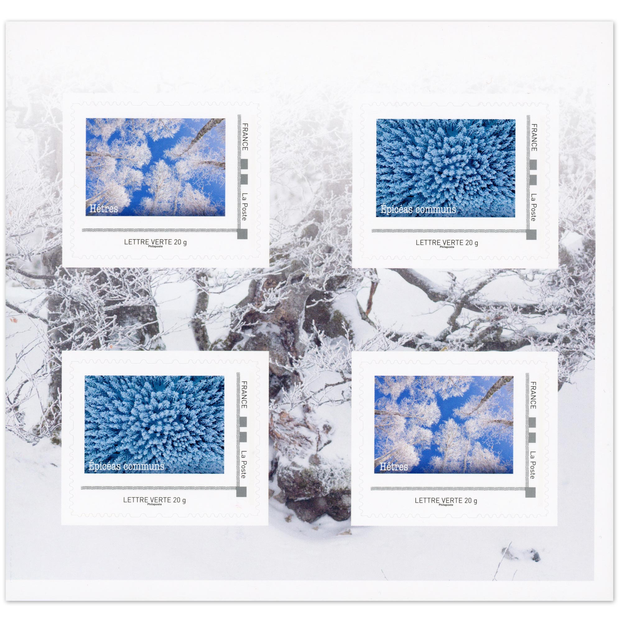 FEUILLET COLLECTOR N° COL497 "EXCLUSIF HIVER" TIMBRES FRANCE ANNÉE 2023