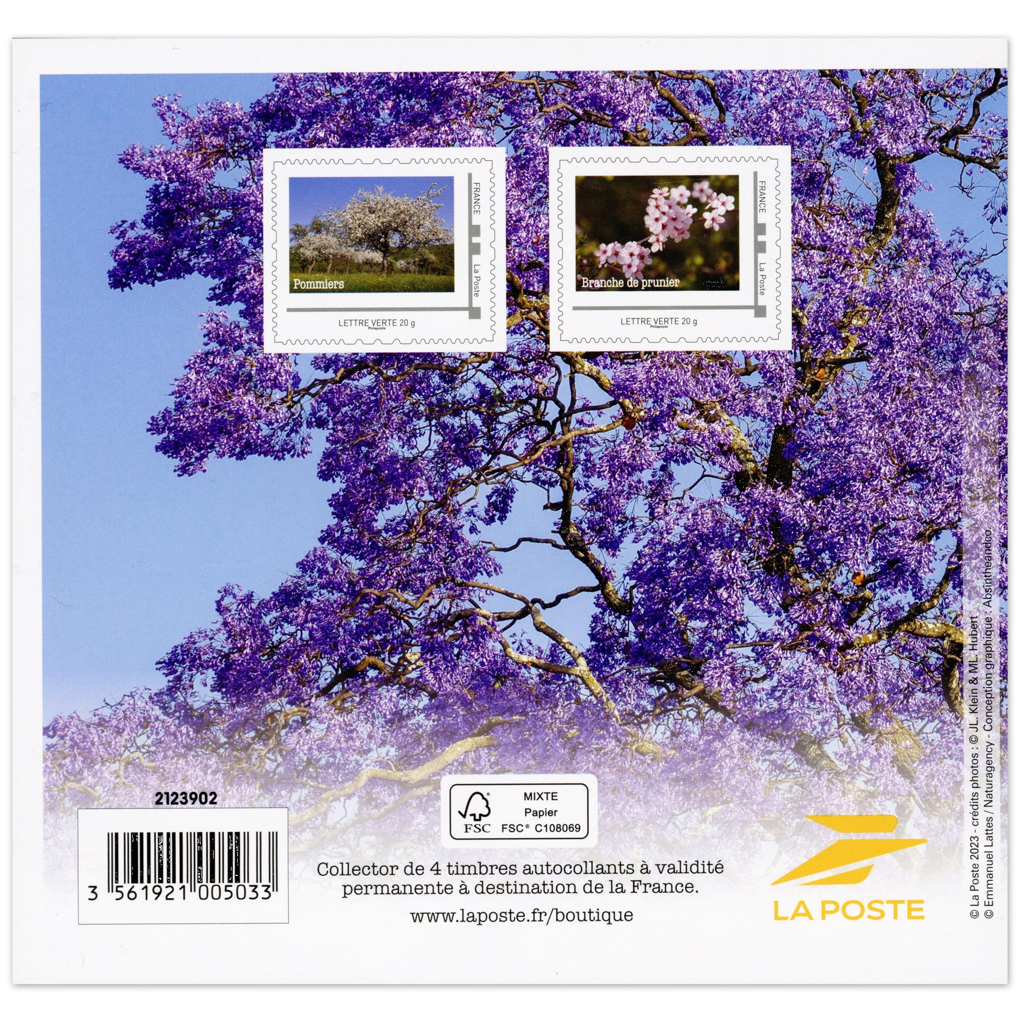 FEUILLET COLLECTOR N°COL504 "LES ARBRES PRINTEMPS" TIMBRES FRANCE ANNÉE 2023