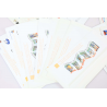 LOT DE 100 ENVELOPPES MONDE PRÉ-AFFRANCHIES POUR LETTRES 20G, THÈMES DIVERS