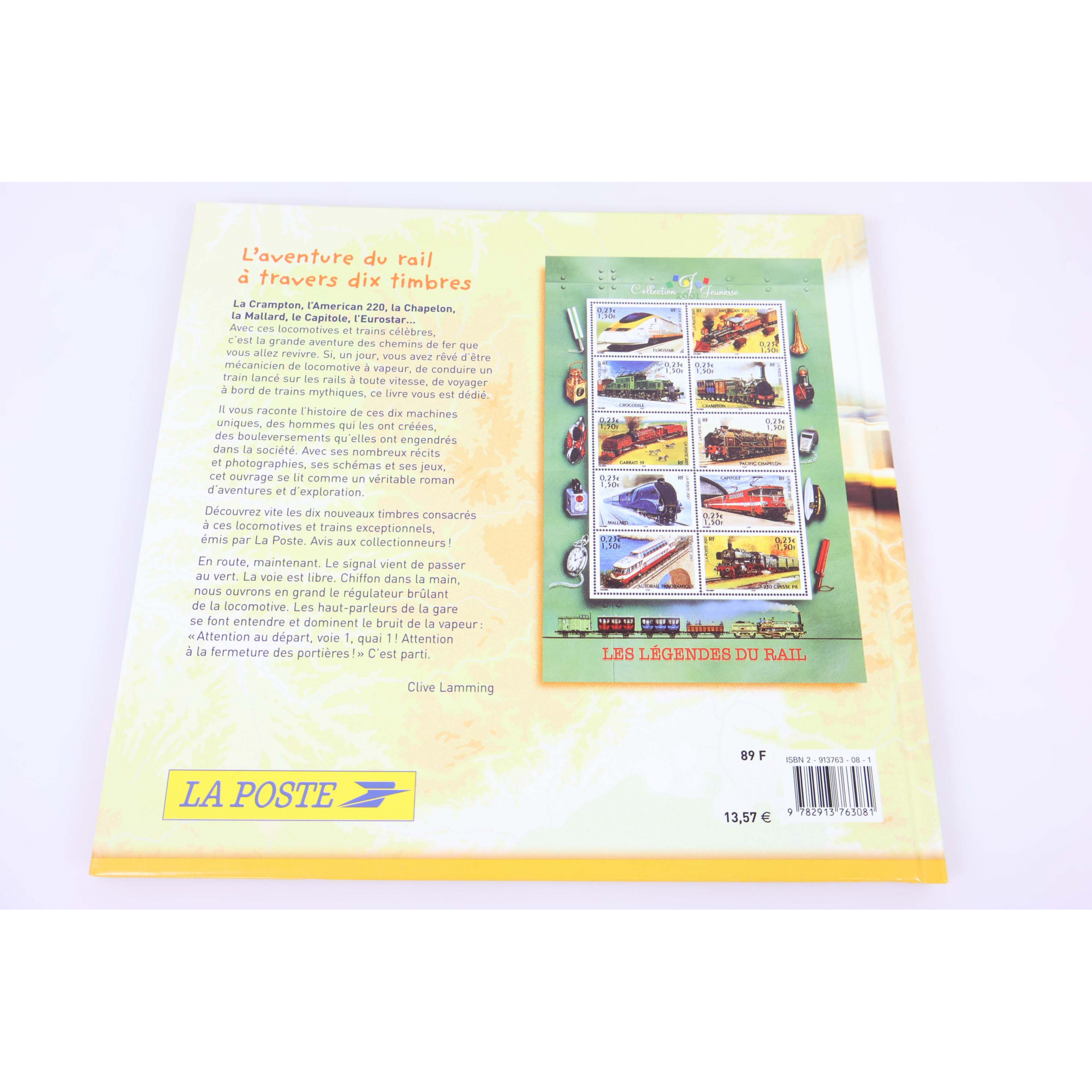 FRANCE, LIVRE DES TIMBRES " LES TRAINS UNE ÉPOPÉE DE LÉGENDE " - ANNÉE 2001