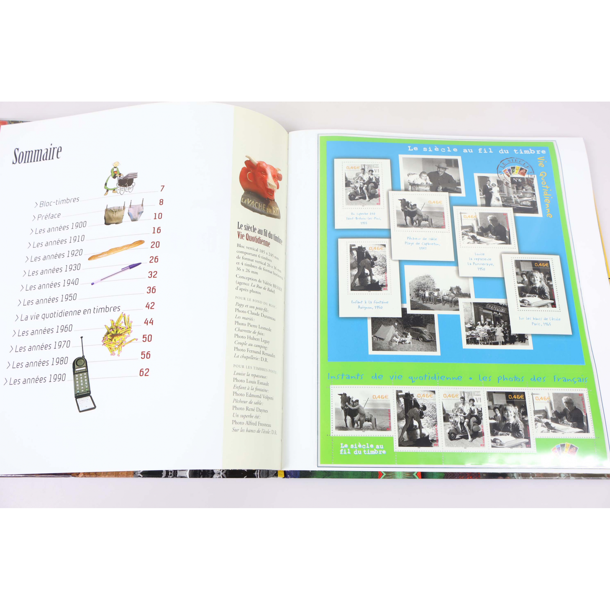 FRANCE LIVRE DES TIMBRES " UN SIÈCLE DE VIE QUOTIDIENNE" 2002 TRÈS BONNE QUALITÉ