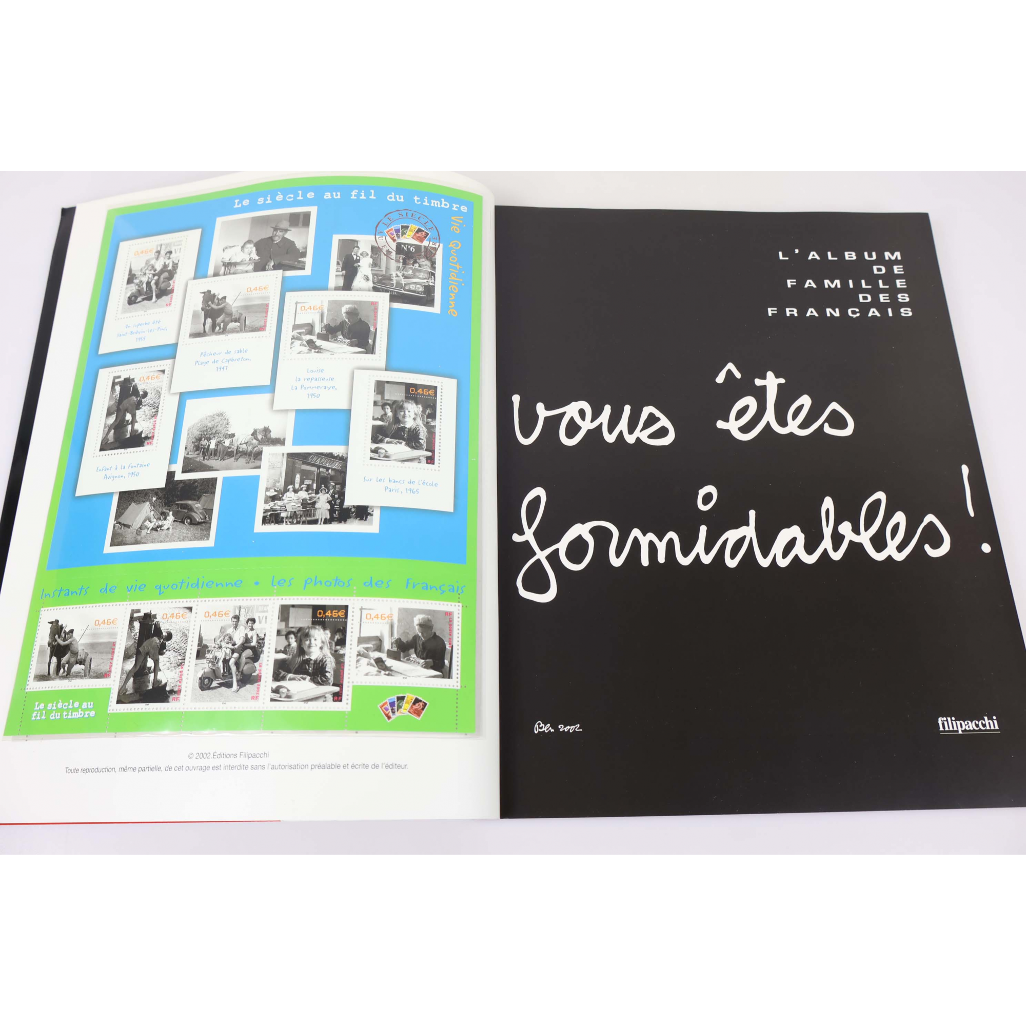 LIVRE DES TIMBRES FRANCE " VOUS ETES FORMIDABLES - VIE QUOTIDIENNE" ANNÉE 2002