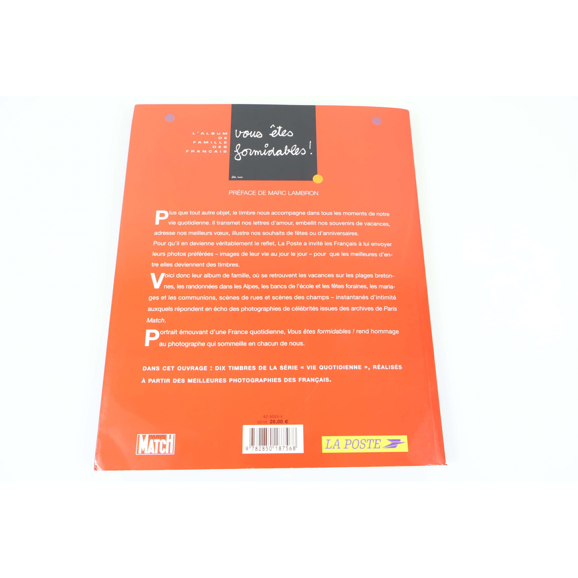 LIVRE DES TIMBRES FRANCE " VOUS ETES FORMIDABLES - VIE QUOTIDIENNE" ANNÉE 2002