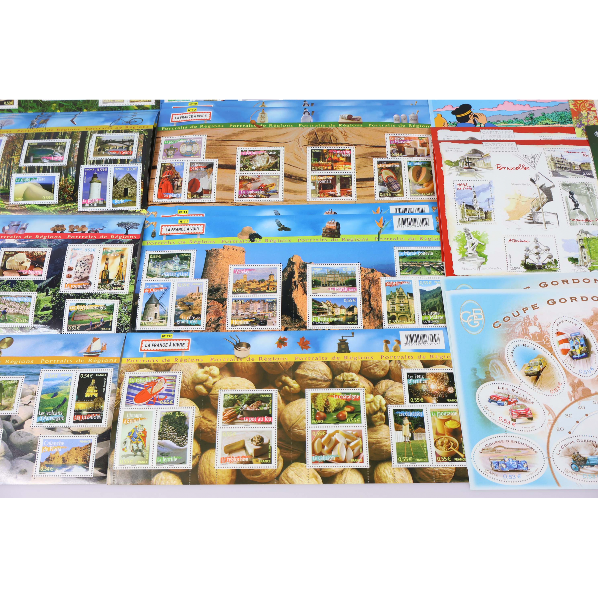 LOT DE BLOCS-FEUILLETS TIMBRES DE FRANCE EN EUROS VALEUR FACIALE 179€