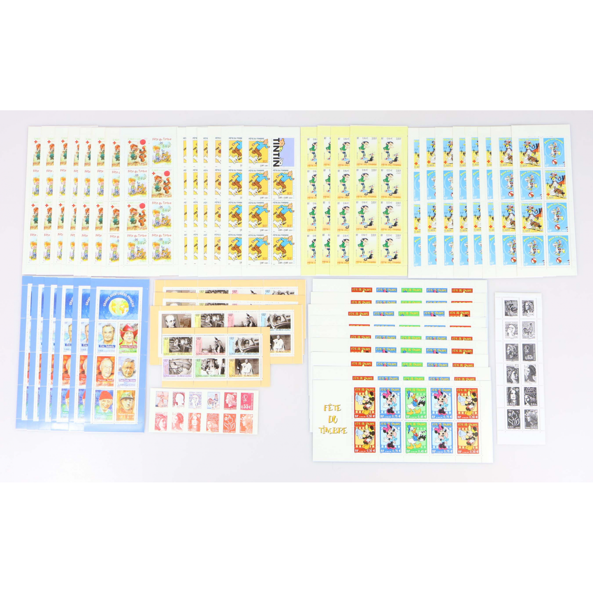 LOT DE CARNETS EN EUROS TIMBRES DE FRANCE POUR AFFRANCHIR VALEUR FACIALE 187€