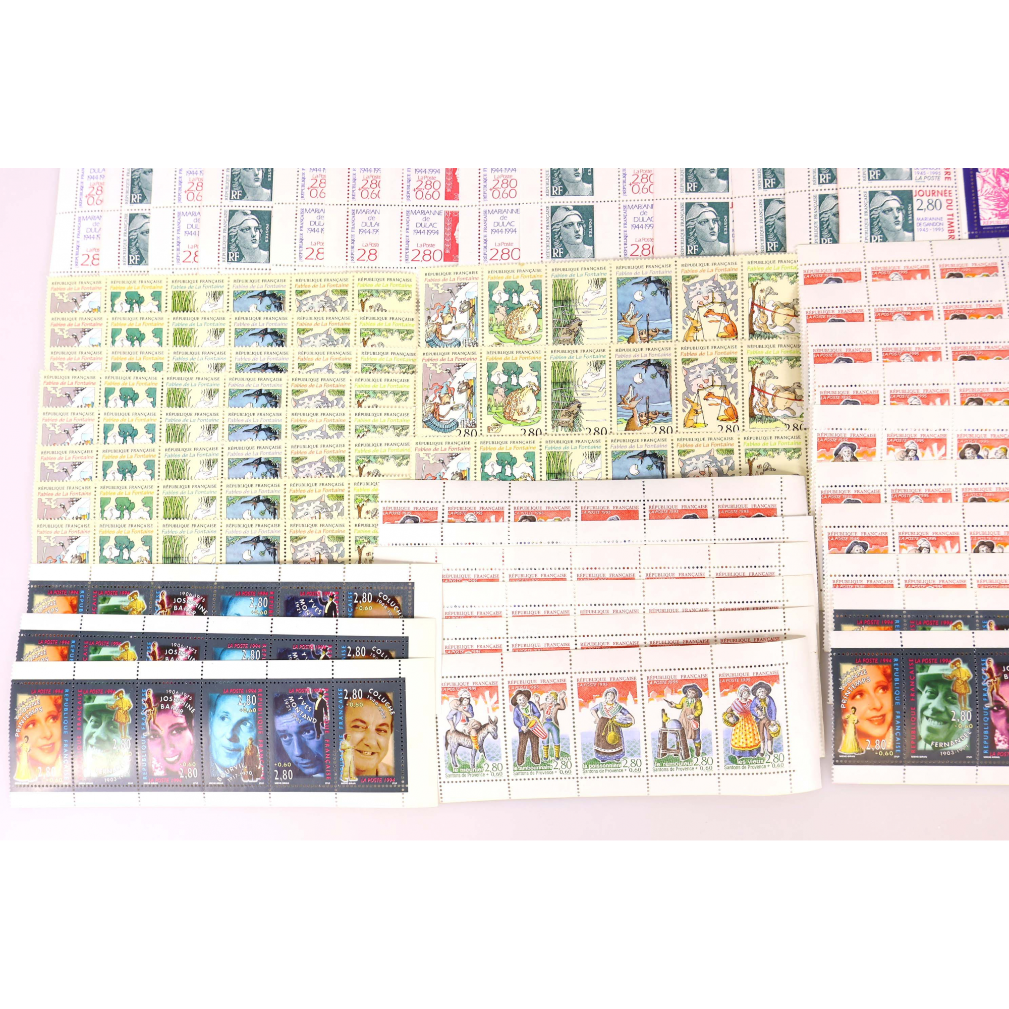 LOT DE 58 CARNETS DE 6 ET 7 TIMBRES À 2.8 FFr POUR AFFRANCHIR FACIALE 157€