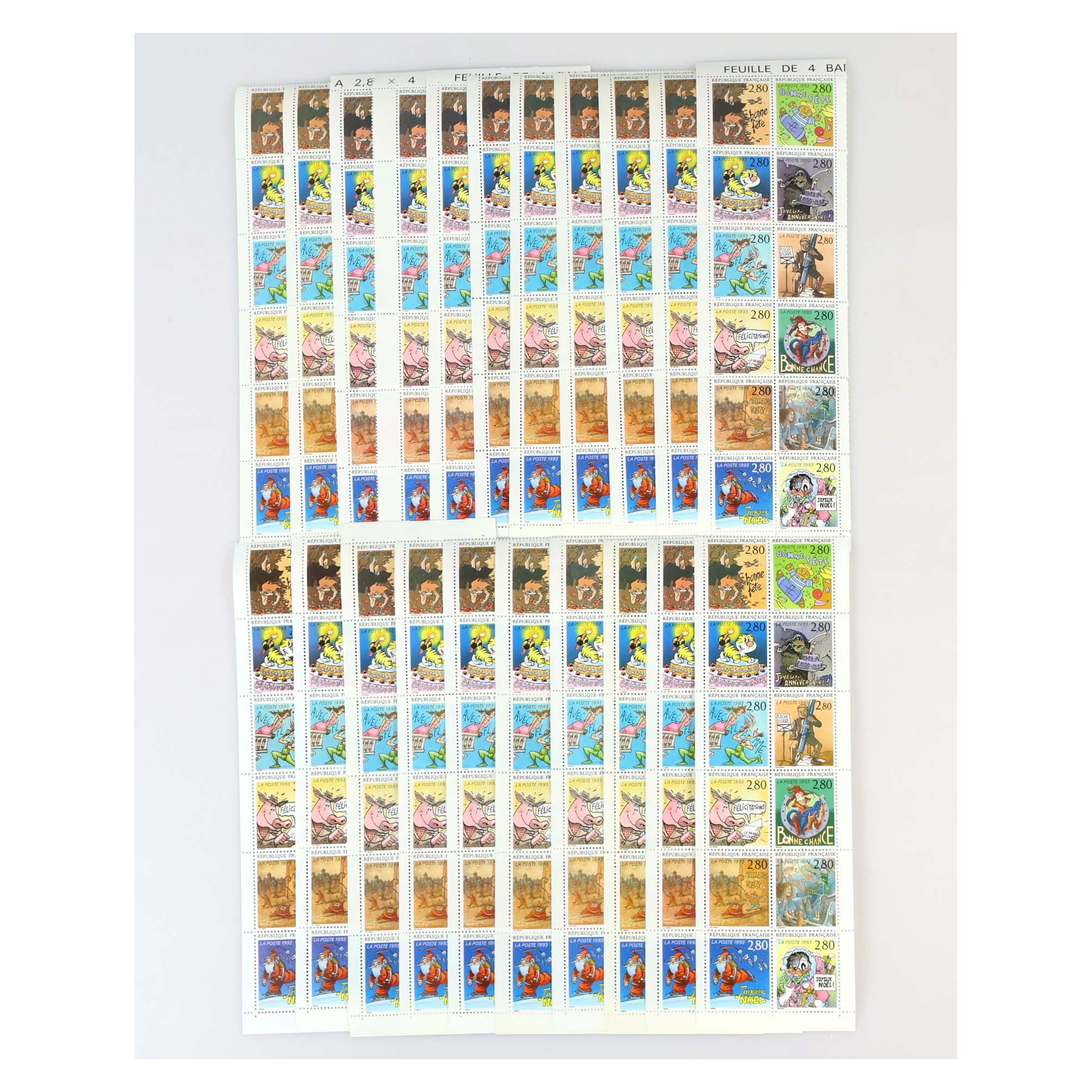 LOT DE 21 CARNETS DE 12 TIMBRES À 2.8 FFr POUR AFFRANCHIR VALEUR FACIALE 107€