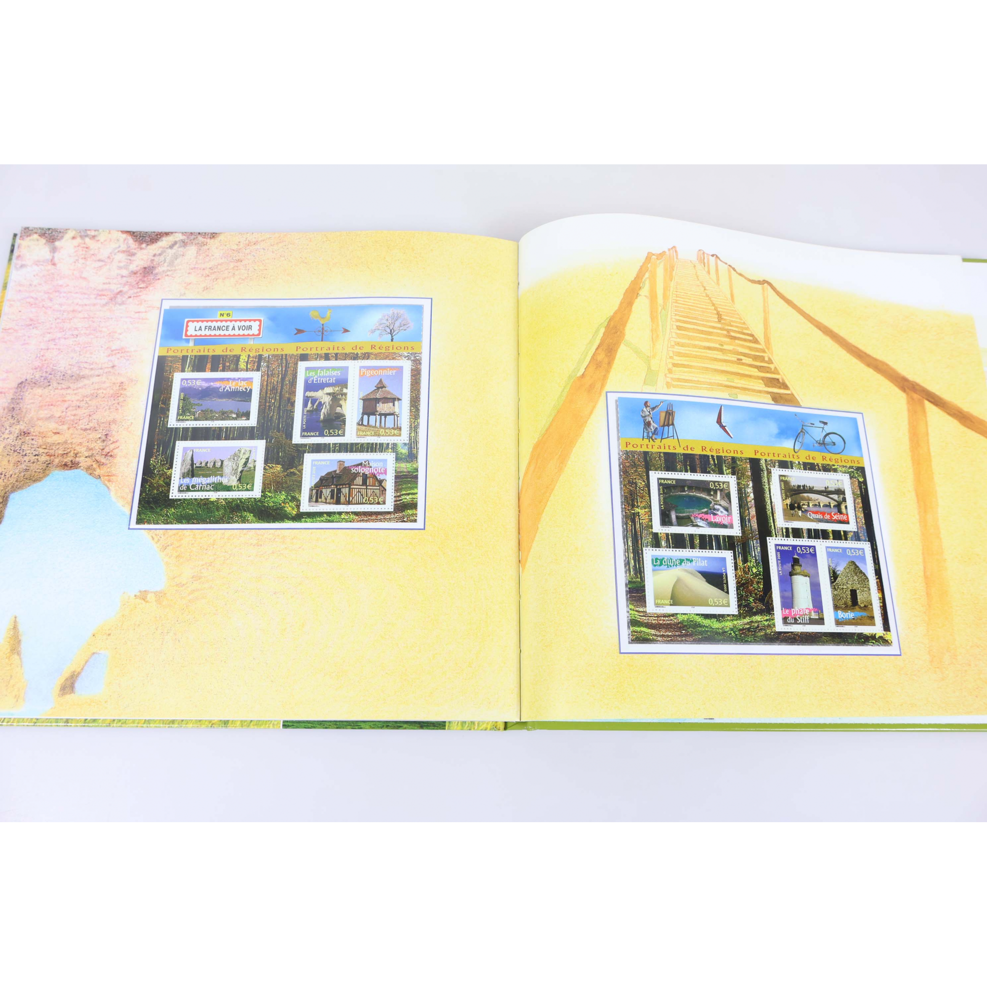 FRANCE, LIVRE DES TIMBRES " PORTRAITS DE RÉGIONS N°3 " 2005 - TRÈS BONNE QUALITÉ