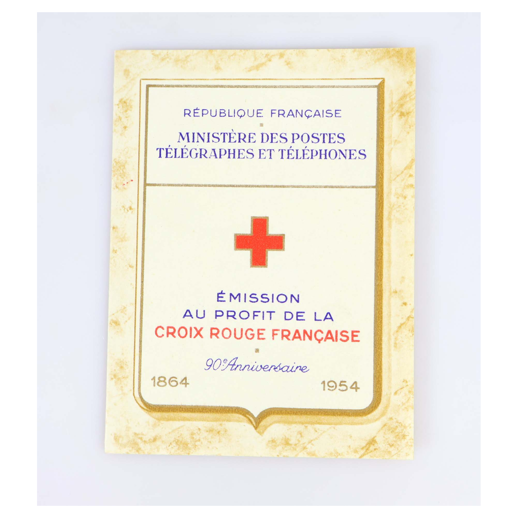 FRANCE CARNET CROIX-ROUGE DE 1954 N°2003 COTE 180€ TIMBRES DE SUPERBE QUALITÉ