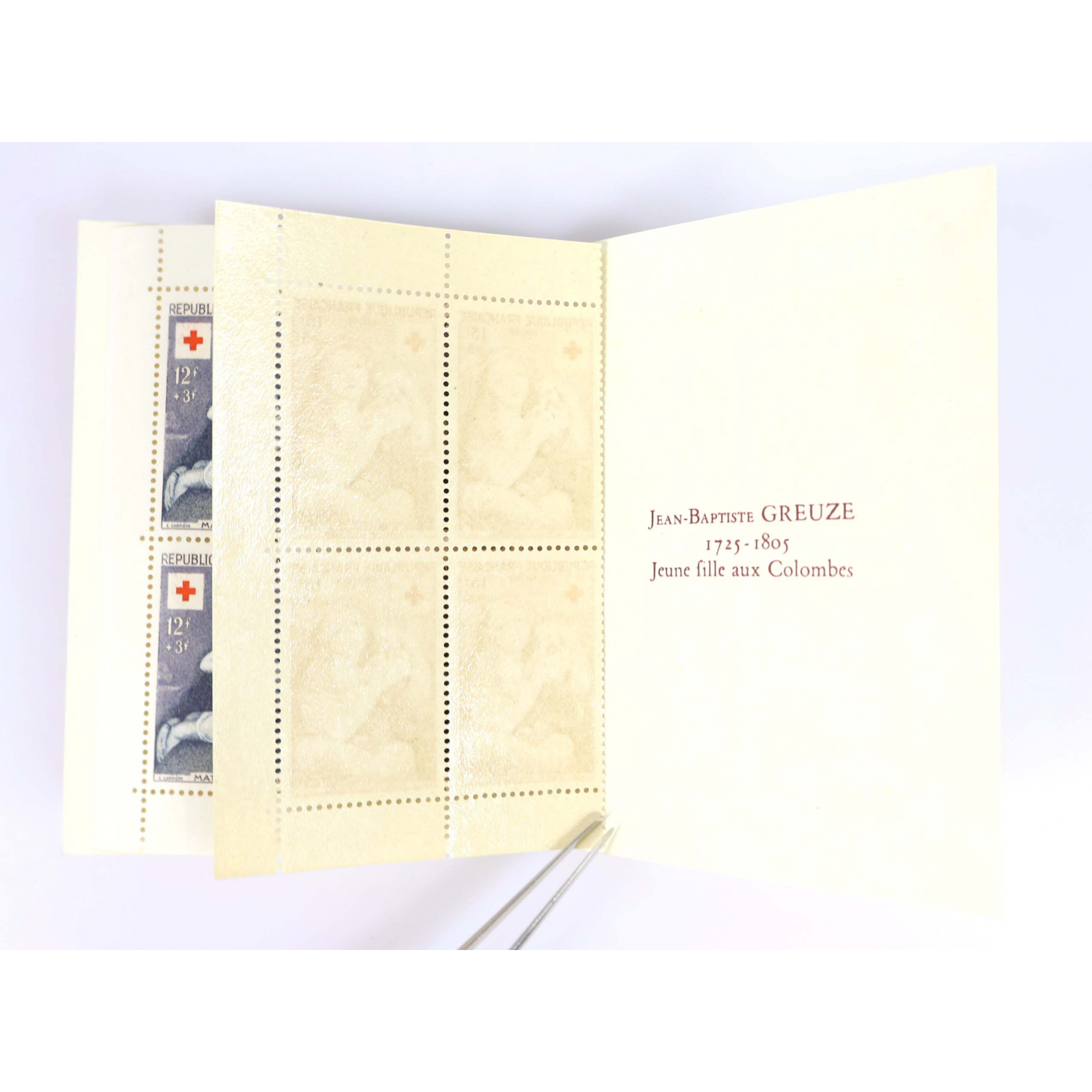 FRANCE CARNET CROIX-ROUGE DE 1954 N°2003 COTE 180€ TIMBRES DE SUPERBE QUALITÉ