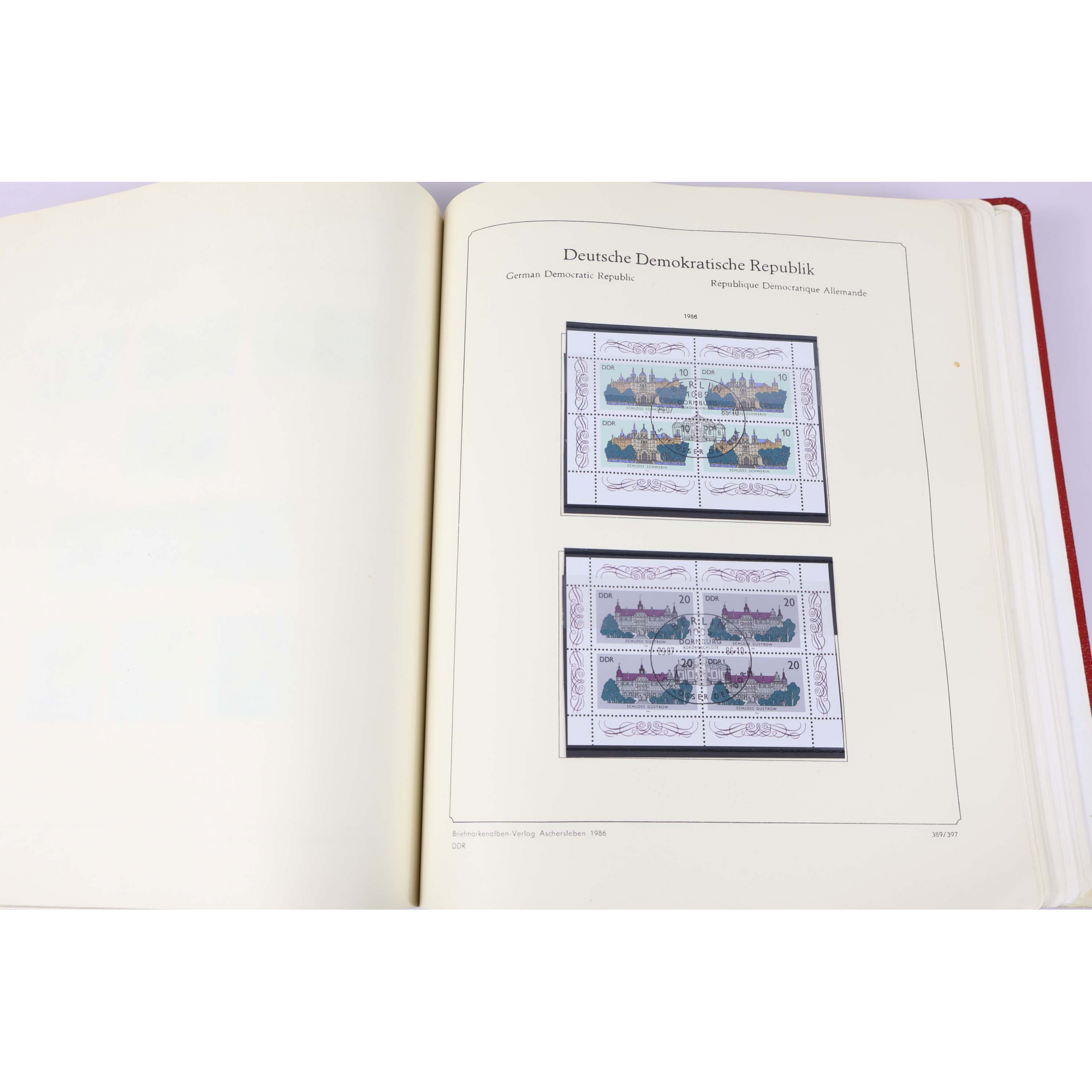 COLLECTION ALLEMAGNE (DDR) de 1981 A 1990 TIMBRES NEUFS ET OBLITÉRÉS ALBUM ABRIA