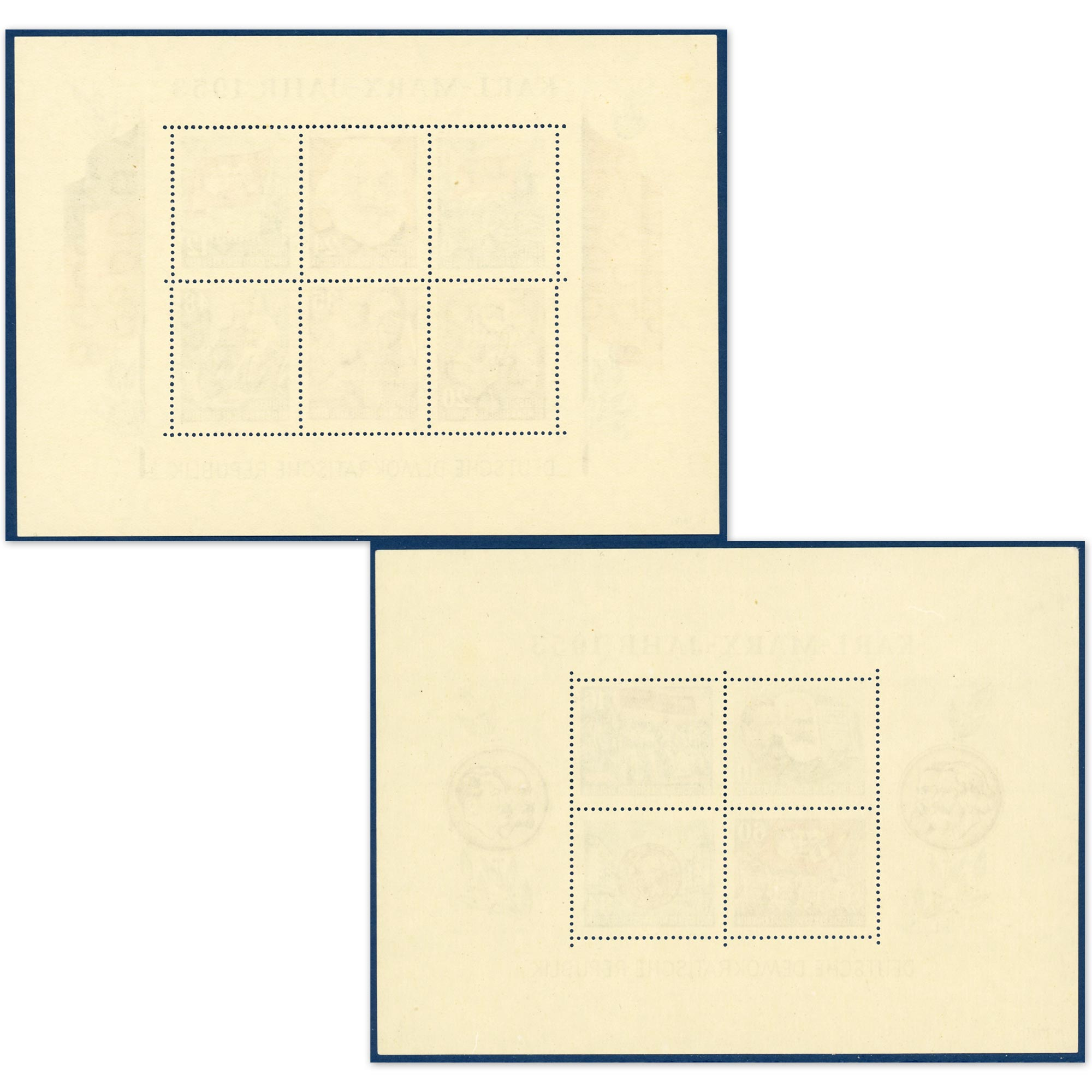 BLOCS N°2 ET 3 ALLEMAGNE ORIENTALE (DDR) NON DENTELÉS KARL-MARX JAHR NEUFS** BLOCS N°2 ET 3 ALLEMAGNE ORIENTALE (DDR) NON DENTELÉS KARL-MARX JAHR NEUFS**