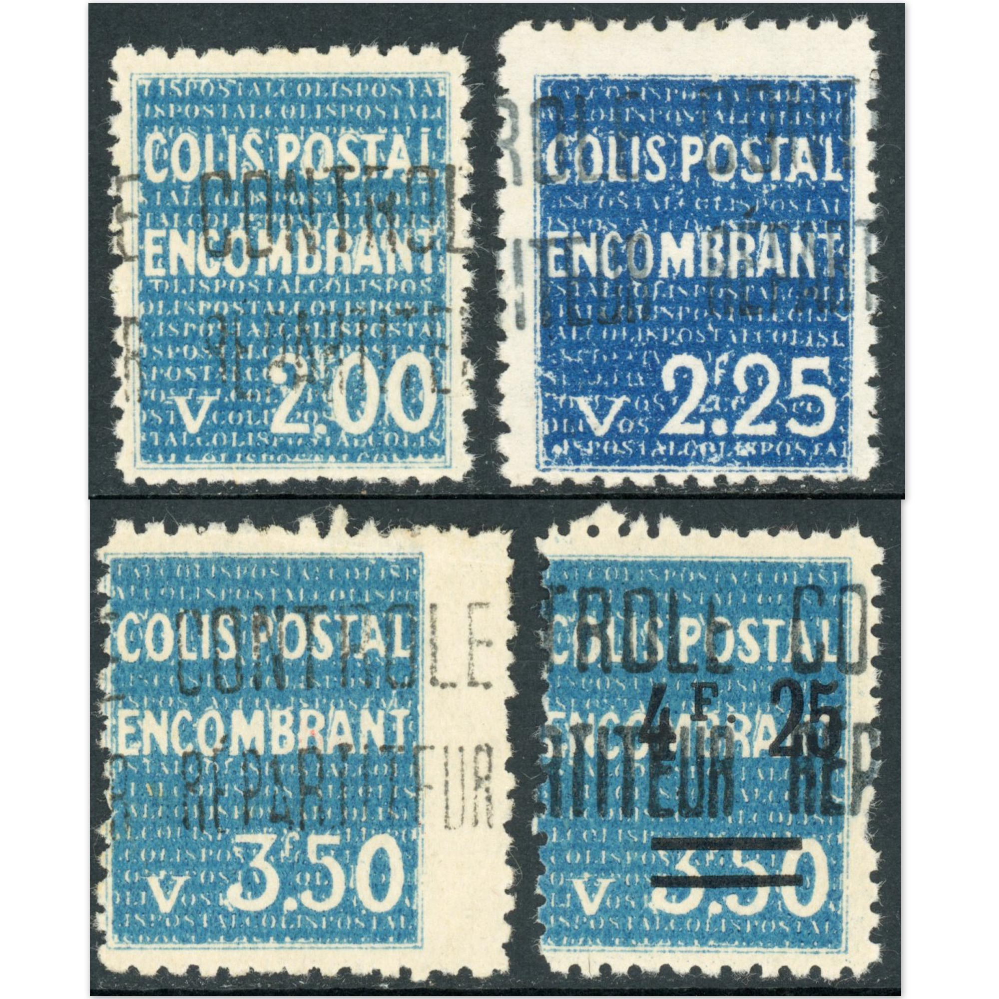COLONIES FRANCAISES ALGÉRIE COLIS POSTAUX N°38 À 41 SÉRIE COMPLÈTE NEUVE 1935