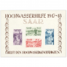 COLONIES FRANCAISES SARRE BLOC NEUF N°1 INONDATIONS DE JANVIER 1947 COLONIES FRANCAISES SARRE BLOC NEUF N°1 INONDATIONS DE JANVIER 1947