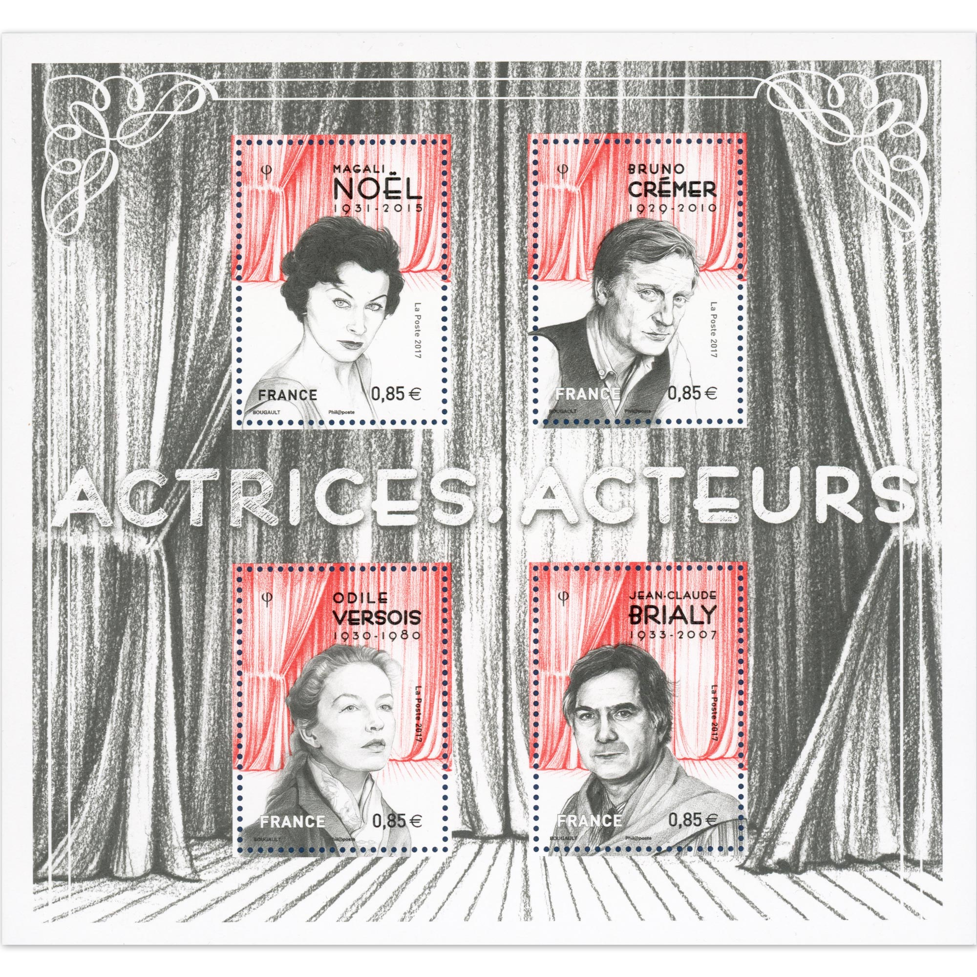 FRANCE FEUILLET N°F5174 "ACTRICES - ACTEURS" TIMBRES NEUFS** ANNÉE 2017