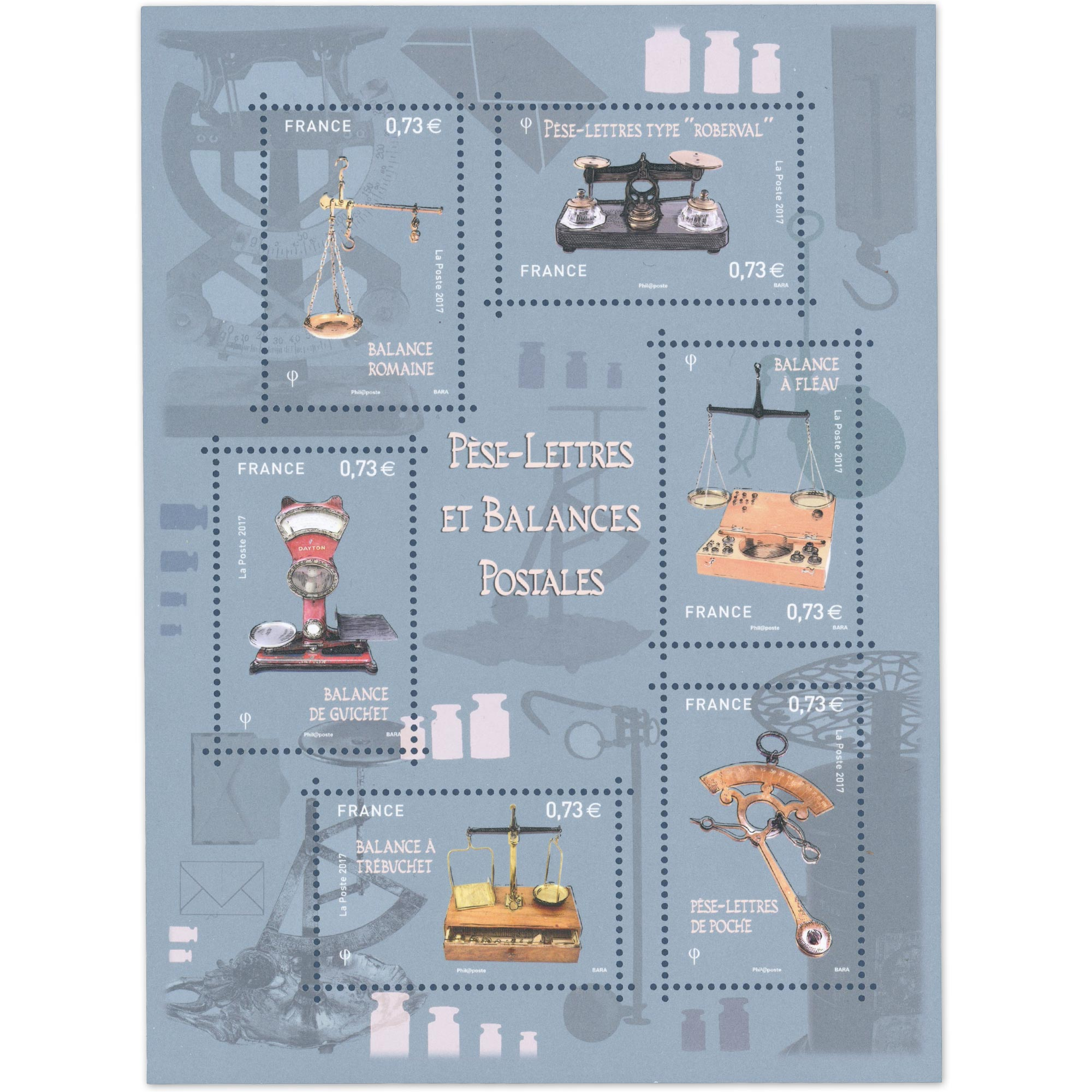 FRANCE FEUILLET N°F5191 "PÈSES-LETTRES ET BALANCES" TIMBRES NEUFS** ANNÉE 2017