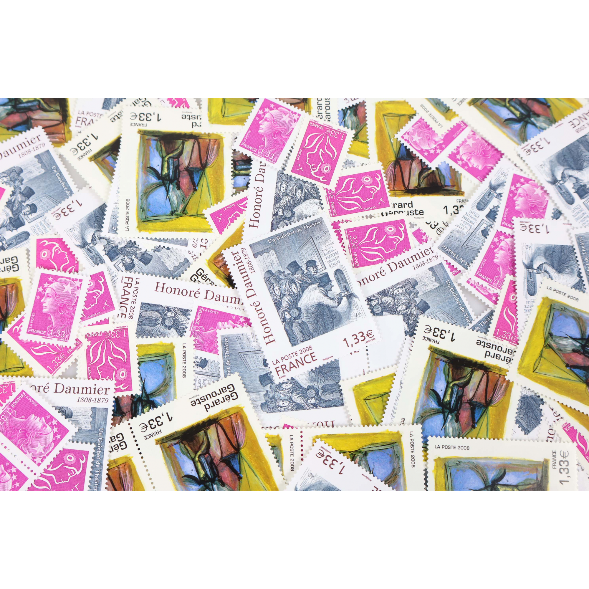 LOT DE 100 TIMBRES FRANCE NEUFS AFFRANCHISSEMENT 1.33 EUROS, -30% FACIALE