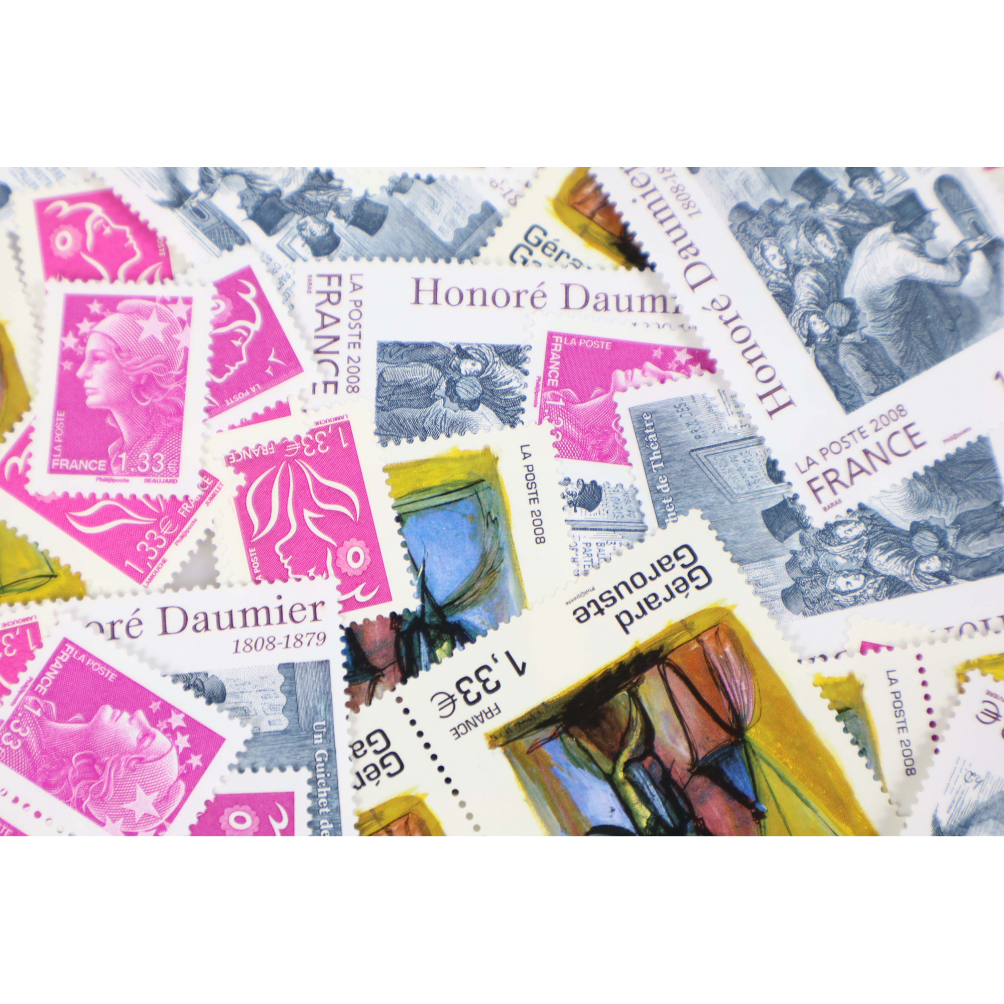LOT DE 100 TIMBRES FRANCE NEUFS AFFRANCHISSEMENT 1.33 EUROS, -30% FACIALE