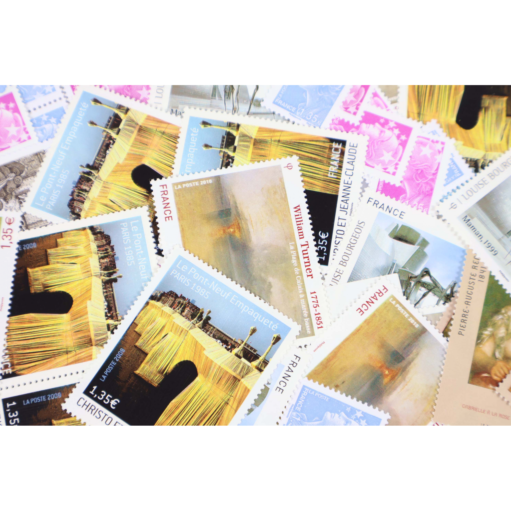 LOT DE 100 TIMBRES FRANCE NEUFS AFFRANCHISSEMENT 1.35 EUROS, -30% FACIALE