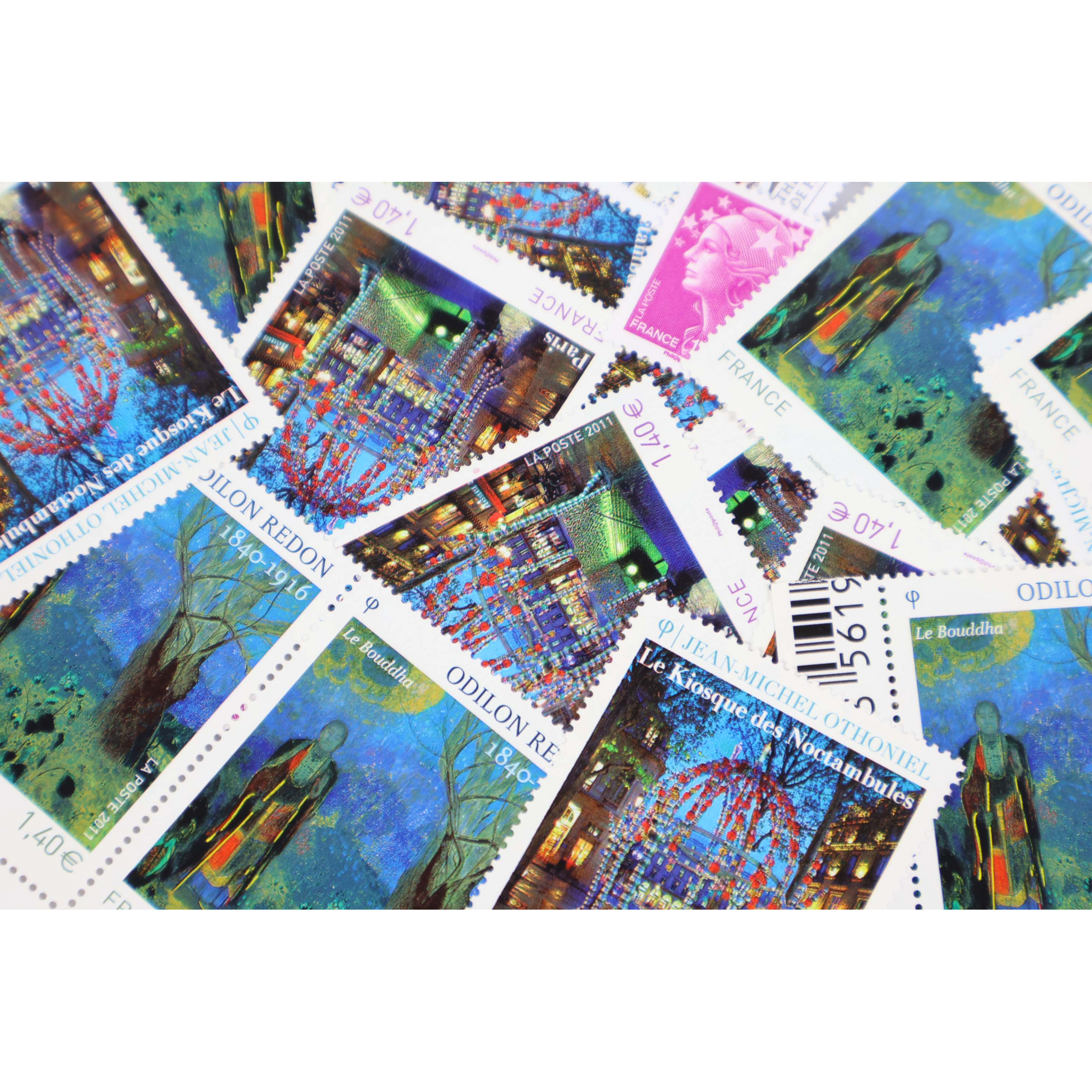 LOT DE 100 TIMBRES FRANCE NEUFS AFFRANCHISSEMENT 1.40 EUROS SOUS FACIALE