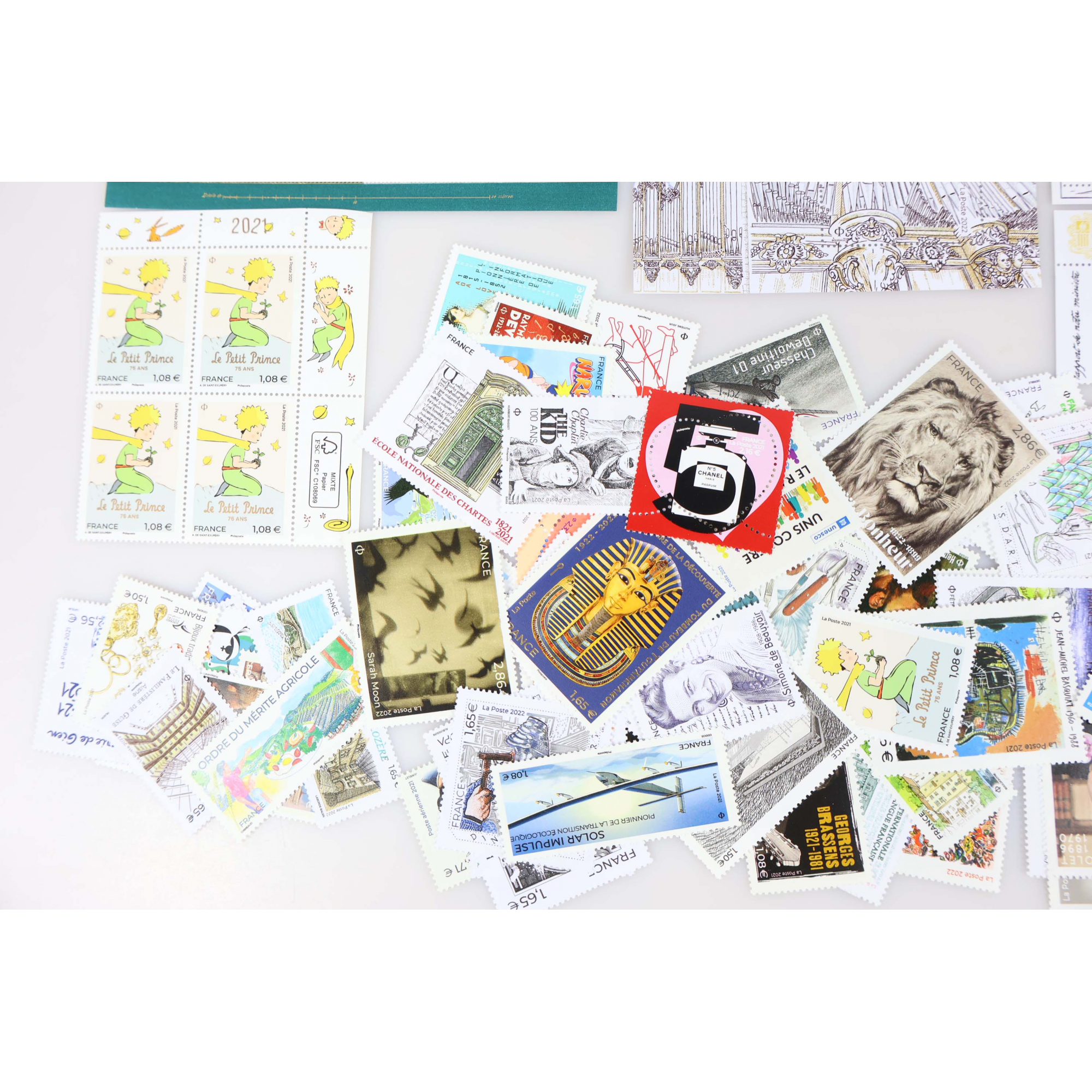 LOT DE TIMBRES-POSTE ET BLOCS-FEUILLETS DE FRANCE NEUFS DE 2020 À 2022 FAC 171€