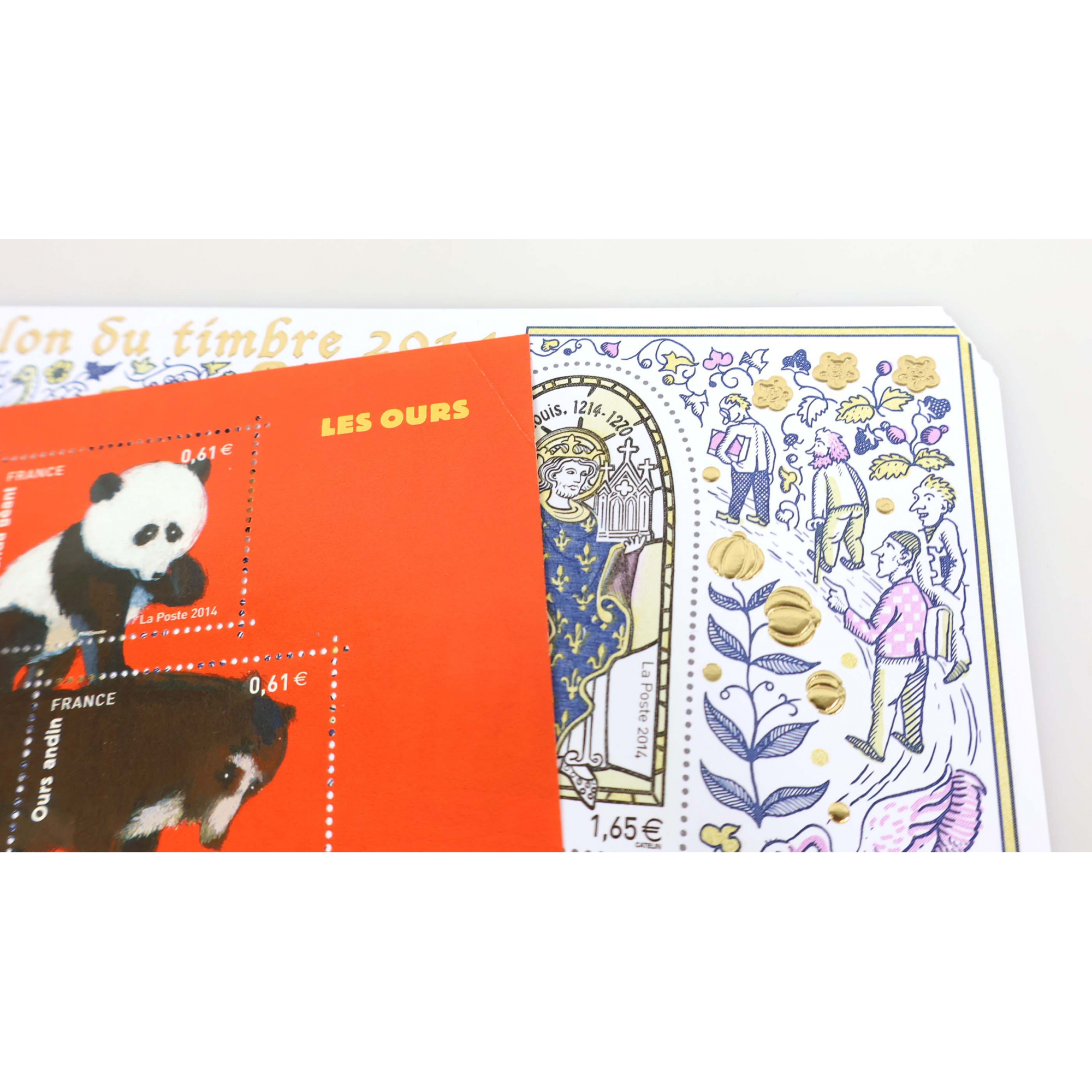 FRANCE LOT DE TIMBRES ET BLOCS/FEUILLETS EN EUROS NEUFS** DE 2014 FACIALE 347€