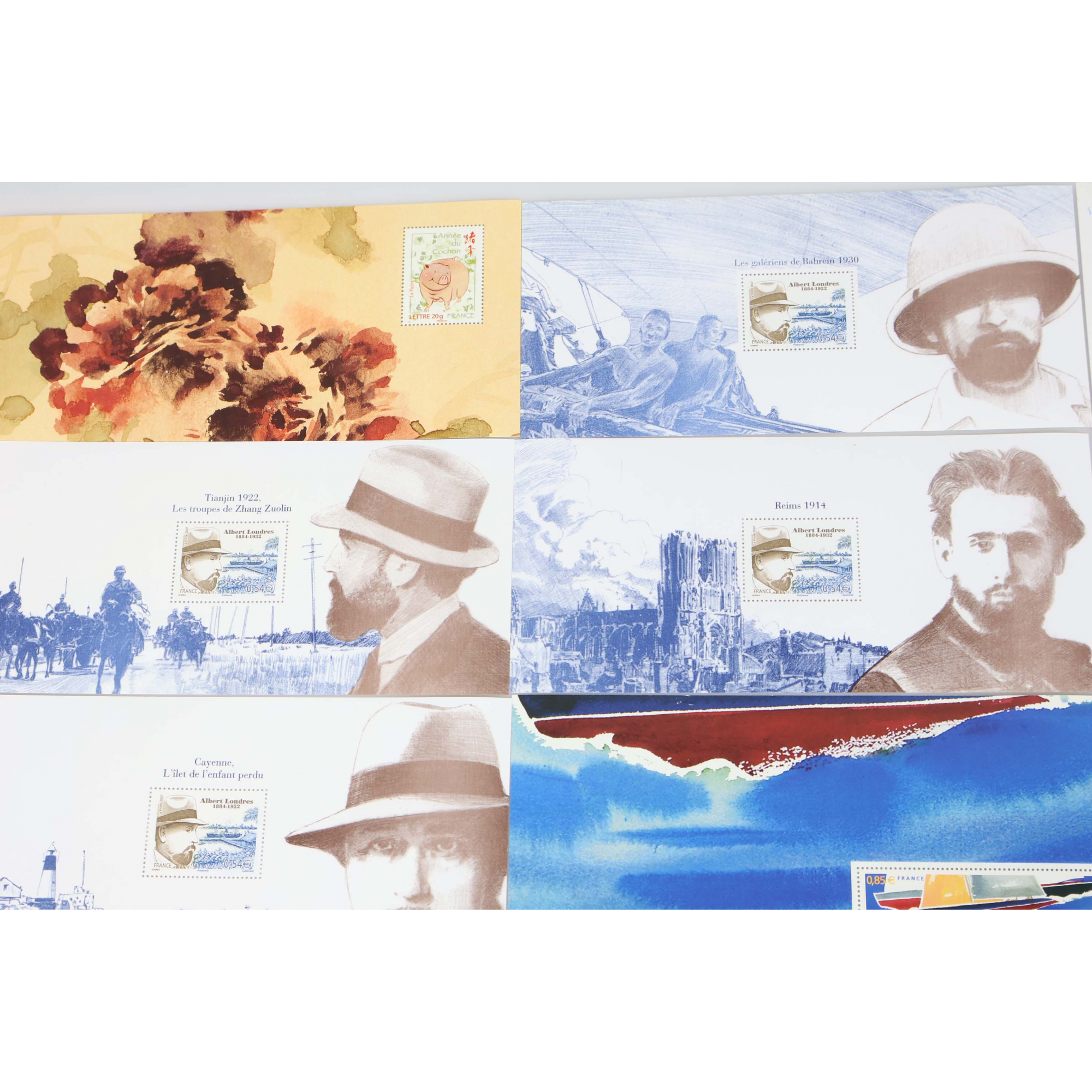 LOT DE BLOCS SOUVENIRS DE FRANCE ANNÉES COMPLÈTES SANS POCHETTES 2007 ET 2008