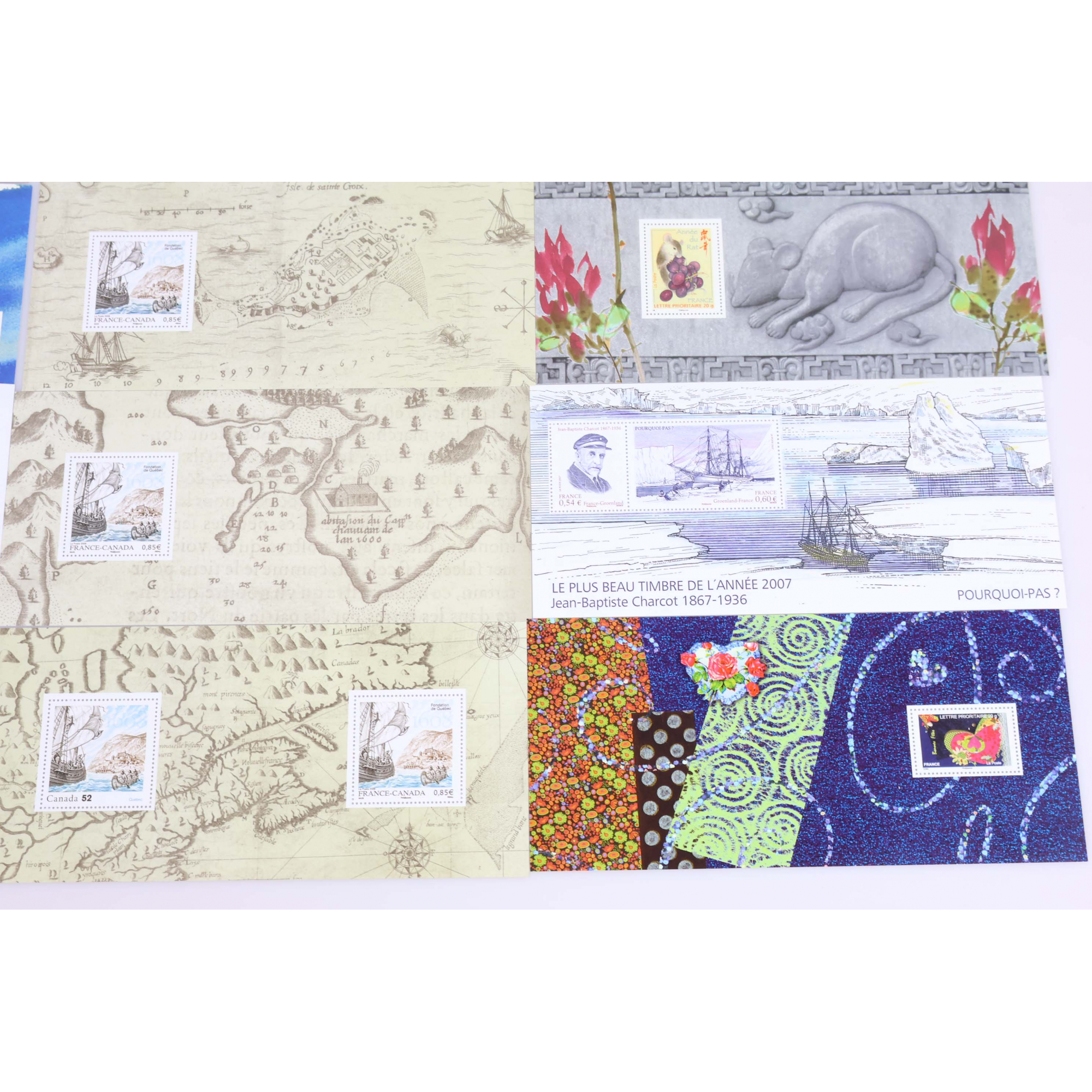 LOT DE BLOCS SOUVENIRS DE FRANCE ANNÉES COMPLÈTES SANS POCHETTES 2007 ET 2008