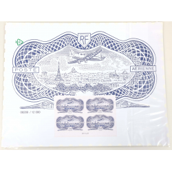 AFFICHE N°AFF91A AVION SURVELANT PARIS BURELAGE ROSE ANNÉE 2022 TIMBRES NEUFS**