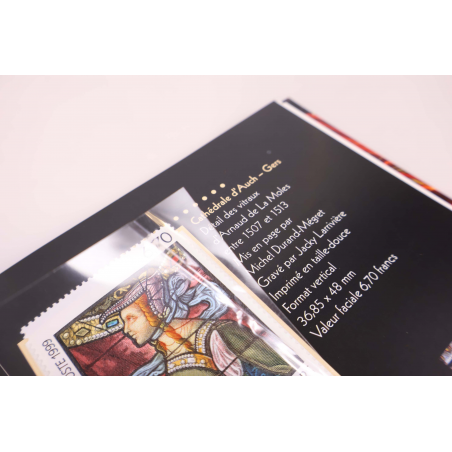 LIVRE DES TIMBRES FRANCE COMPLET ANNÉE 1999 AVEC BOITIER, SIGNES USUELS BOITIER