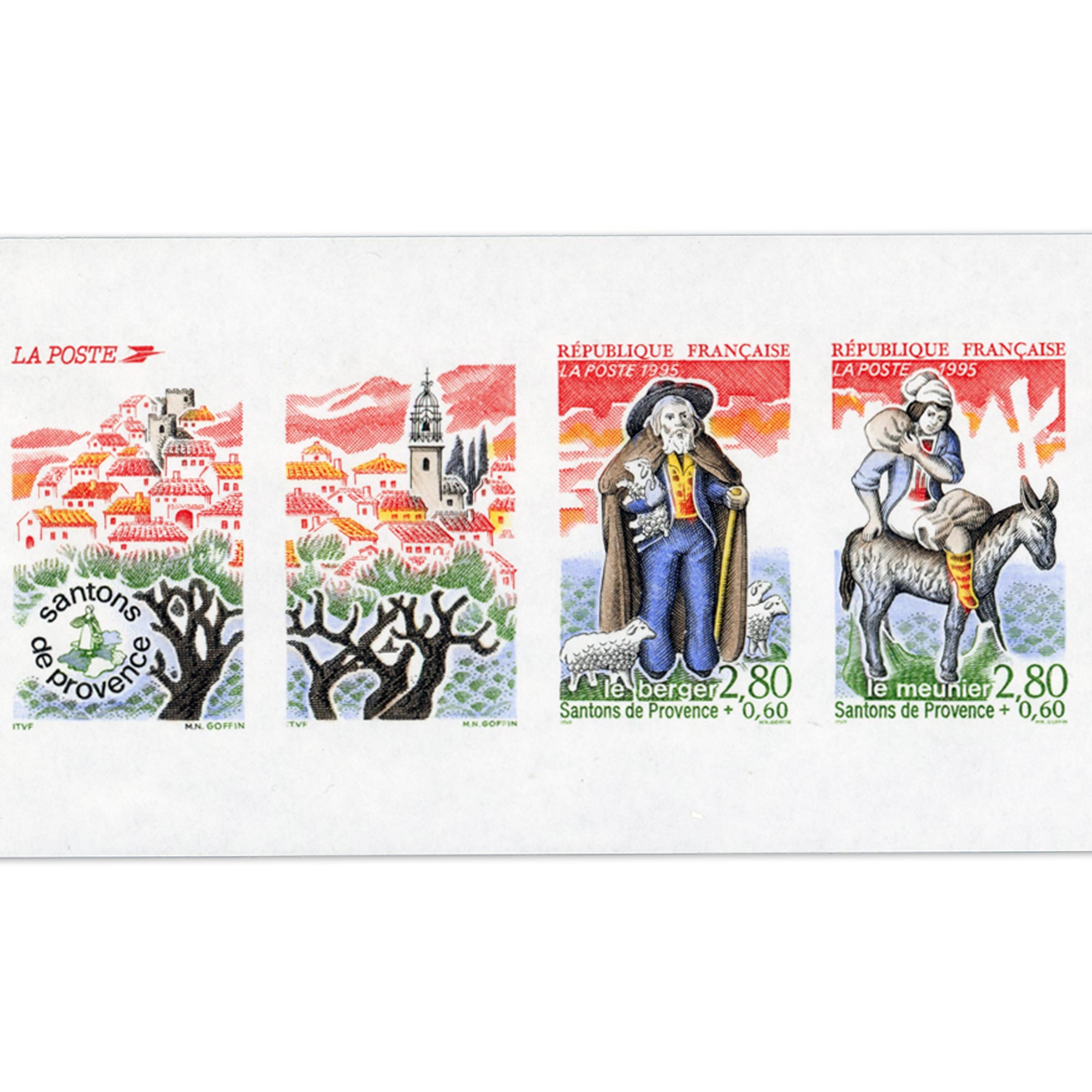 BANDE CARNET N°BC2982a NON DENTELÉ TIMBRES NEUFS "LES SANTONS DE PROVENCE"