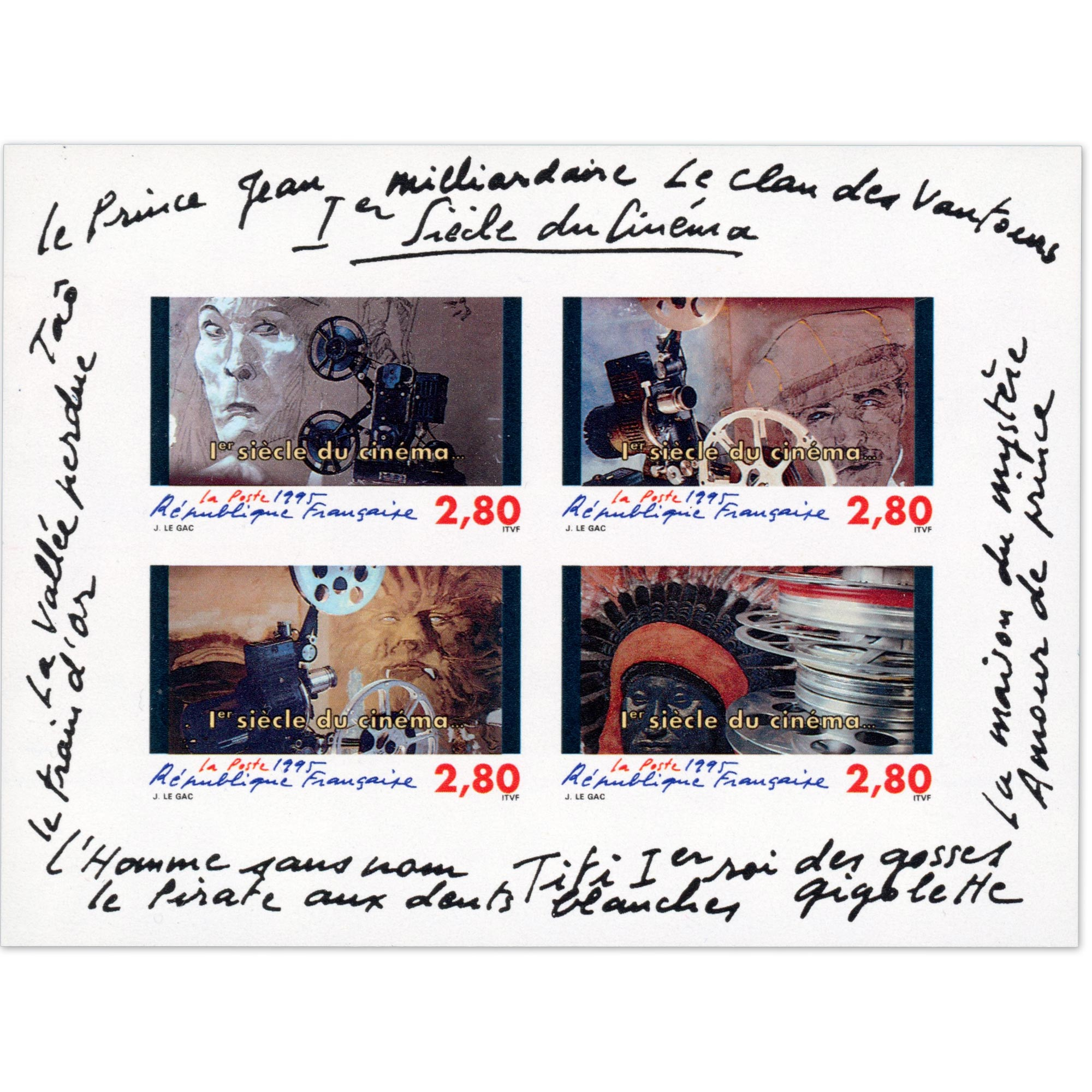 BLOC-FEUILLET NON DENTELÉ N°17a NEUF** QUALITÉ LUXE "UN SIÈCLE DE CINÉMA"