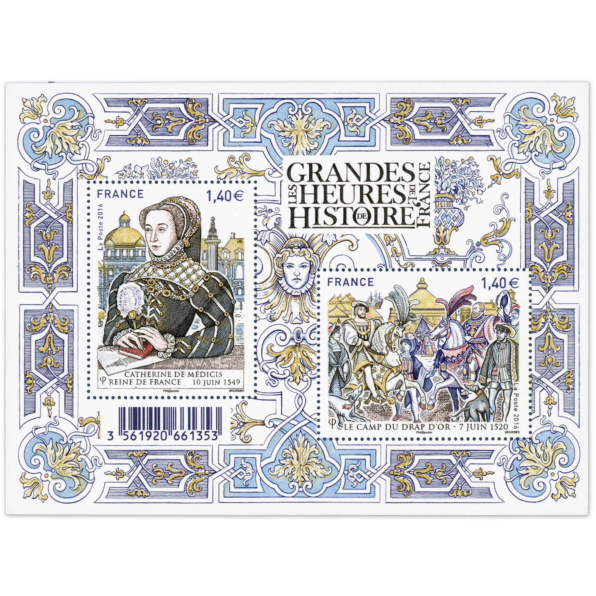 FEUILLET N°F5067 "HISTOIRE DE FR" BLOC DE TIMBRES NEUFS** DE FRANCE ANNÉE 2016