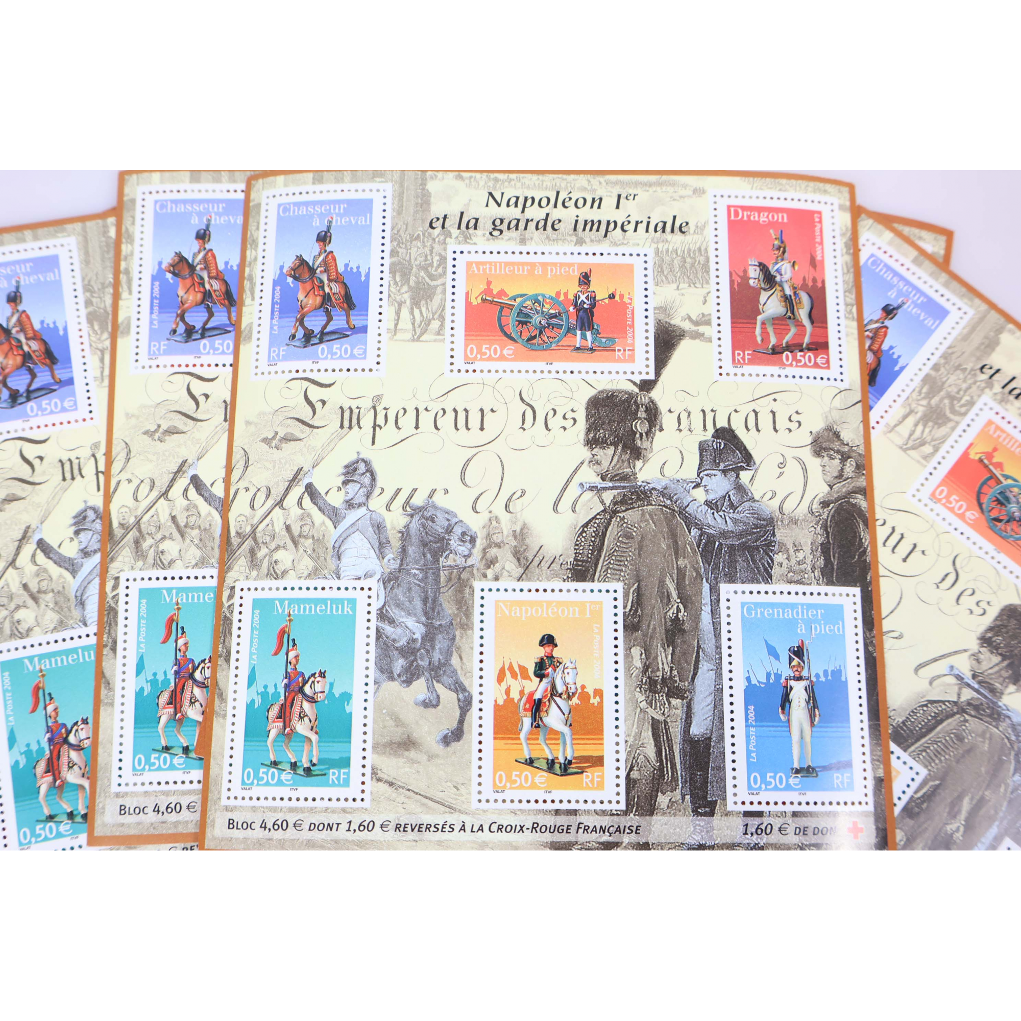 LOT 25 BLOCS N° 72 NAPOLÉON 1ER EMPEREUR TIMBRES NEUFS** 0.50€ X 6 FACIALE 75€