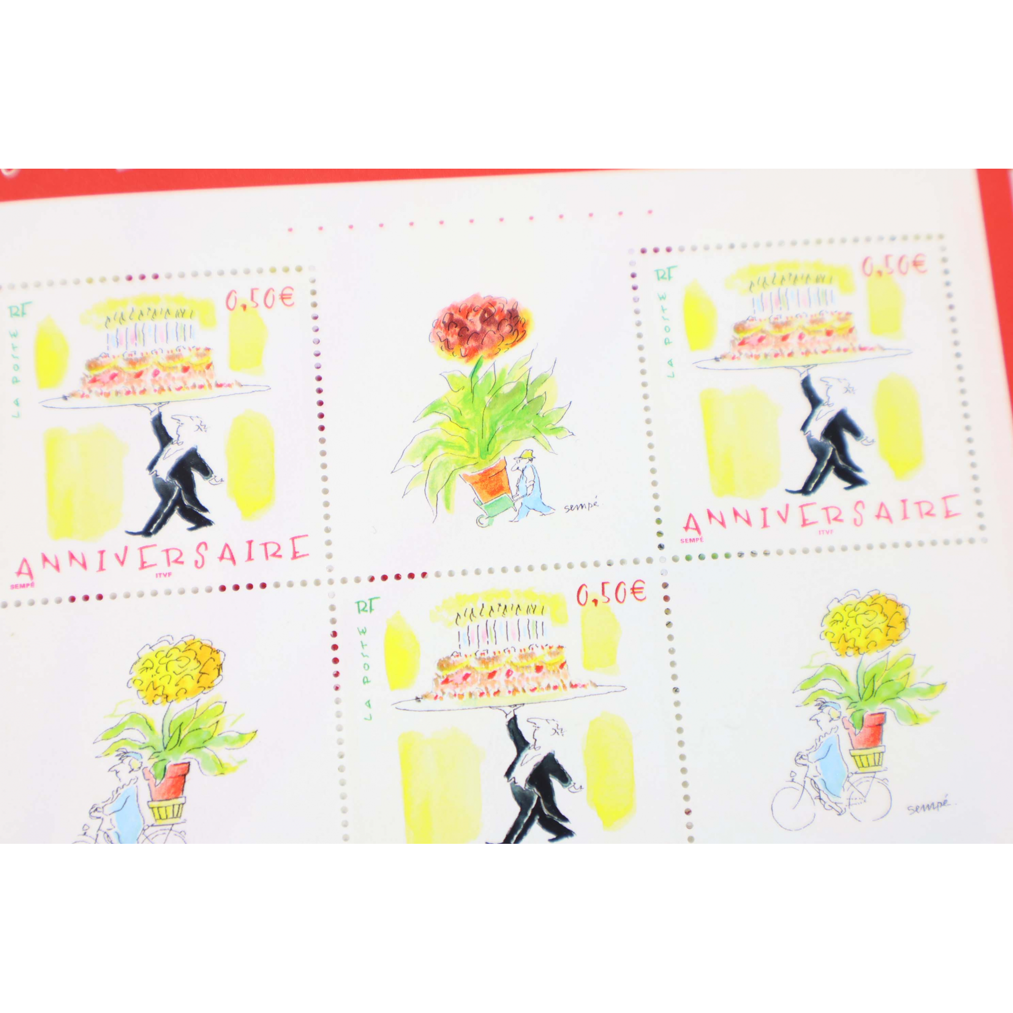 LOT 30 BLOCS N° 75 ANNIVERSAIRE - J.SEMPÉ TIMBRES NEUFS** 0.50€ X 5 FACIALE 75€