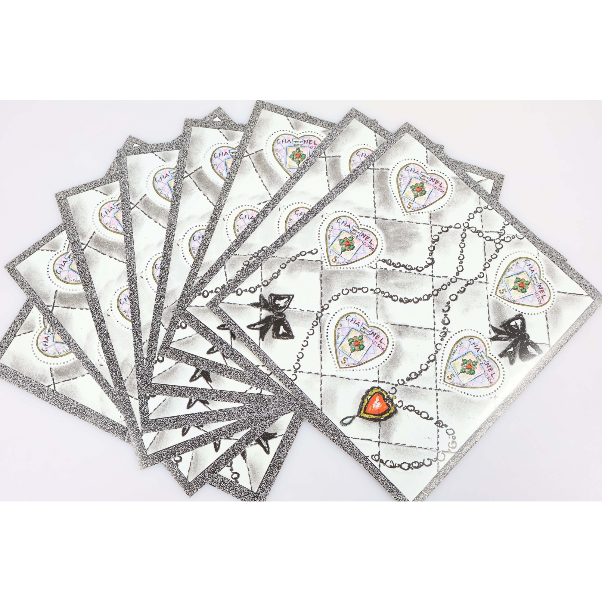 LOT 30 BLOCS N°66 COEURS CHANEL - ST VALENTIN TIMBRES NEUFS** 0.50€ X 5 VF 75€