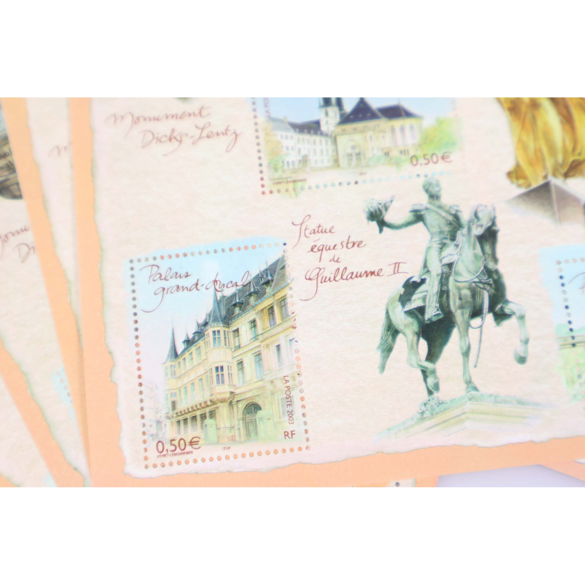 LOT 35 BLOCS N° 64 CAPITALES EUROPE LUXEMBOURG TIMBRES NEUFS** 0.50€ X 4 VF 70€