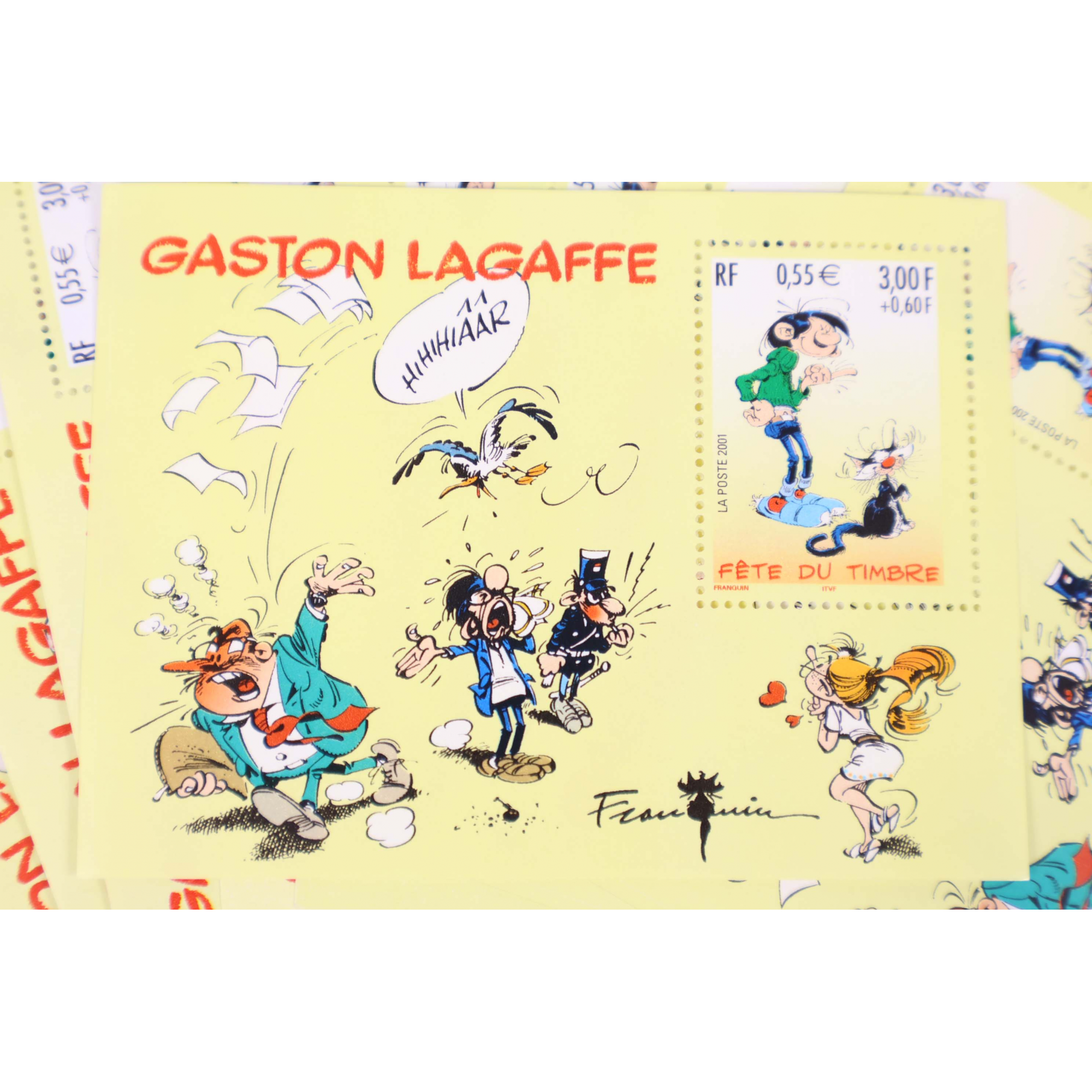 LOT 100 BLOCS N° 34 FETE DU TIMBRE - GASTON LAGAFFE TIMBRES NEUFS** 0.46€ VF 46€