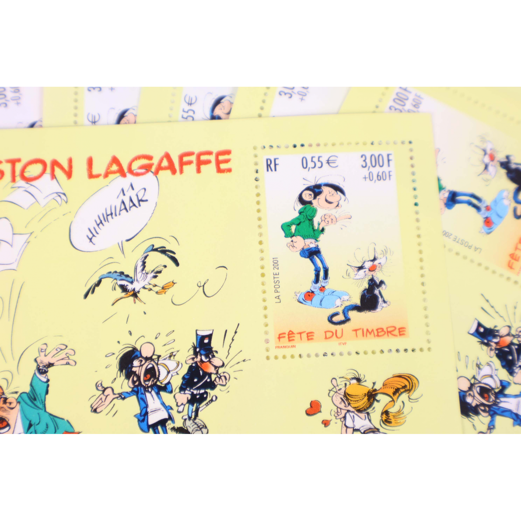 LOT 100 BLOCS N° 34 FETE DU TIMBRE - GASTON LAGAFFE TIMBRES NEUFS** 0.46€ VF 46€