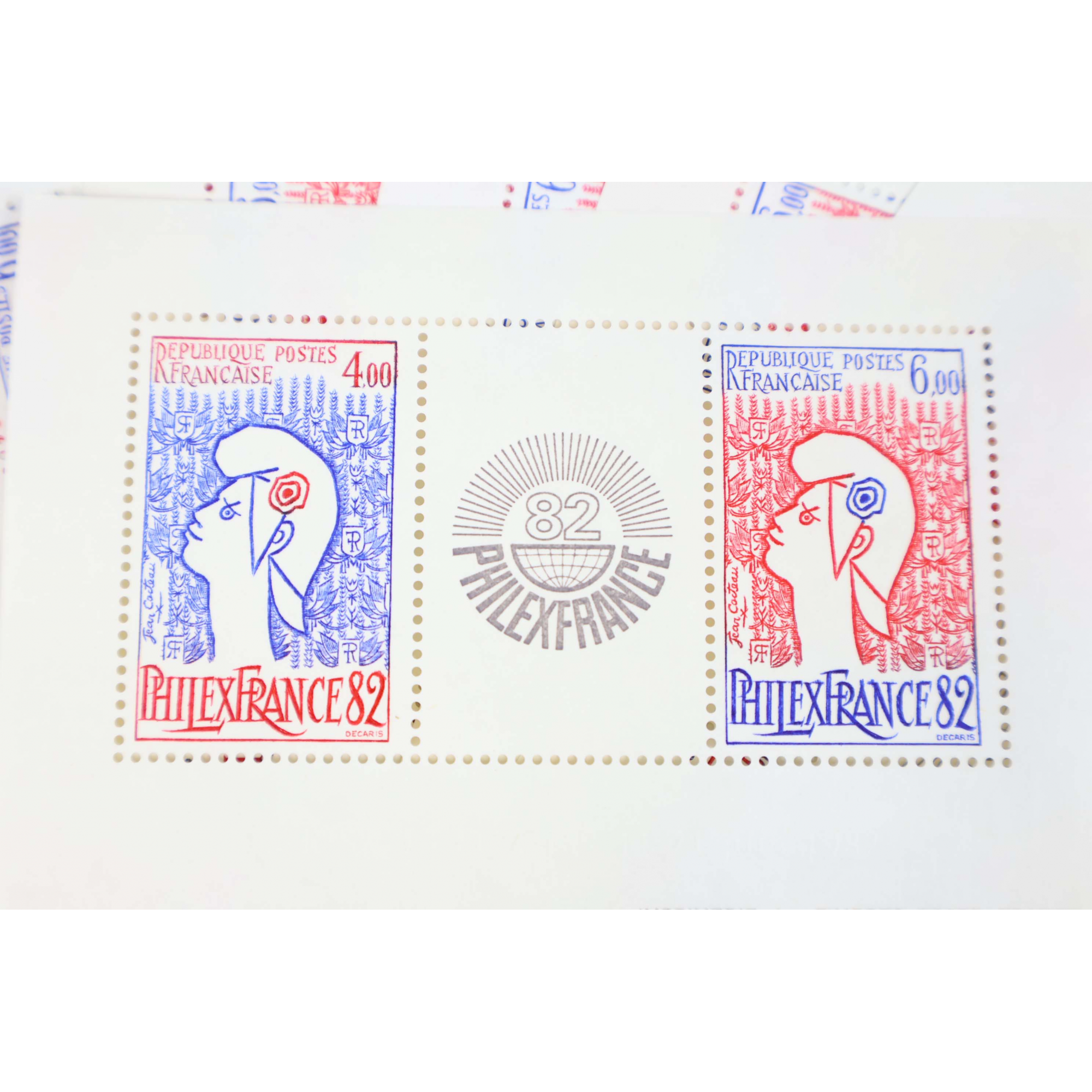 LOT 45 BLOCS N° 8 PHILEXFRANCE 82, TIMBRES NEUFS** FRANCS VALEUR FACIALE 68.60€