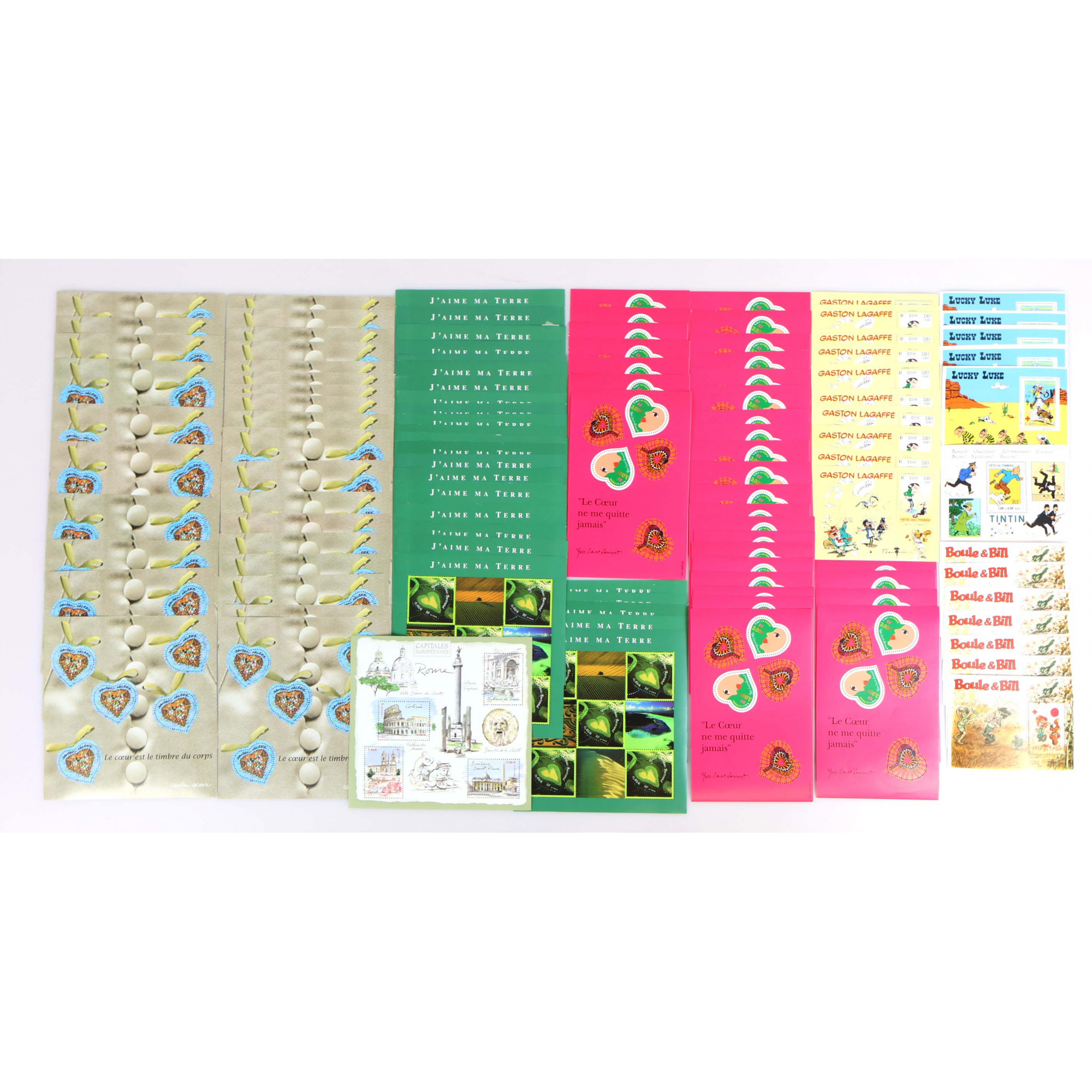 LOT IMPORTANT DE BLOCS-FEUILLETS DE FRANCE TIMBRES NEUFS** EN EUROS FACIALE 207€