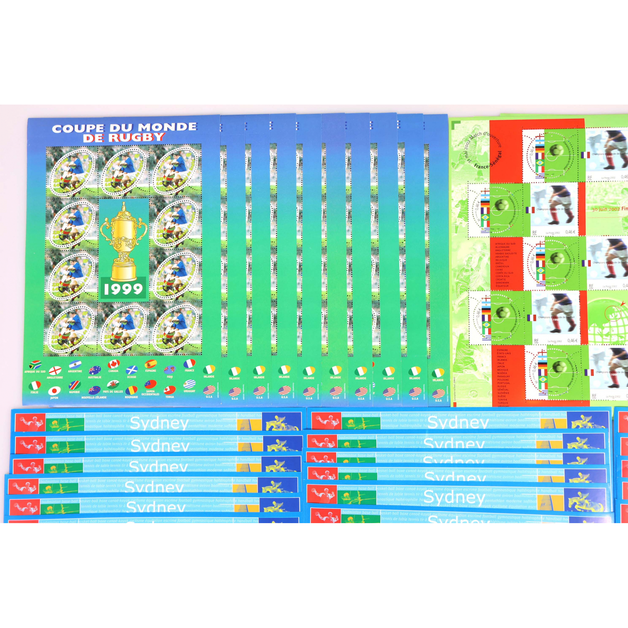 LOT IMPORTANT DE BLOCS-FEUILLETS DE FRANCE EN EUROS TIMBRES NEUFS** FACIALE 211€