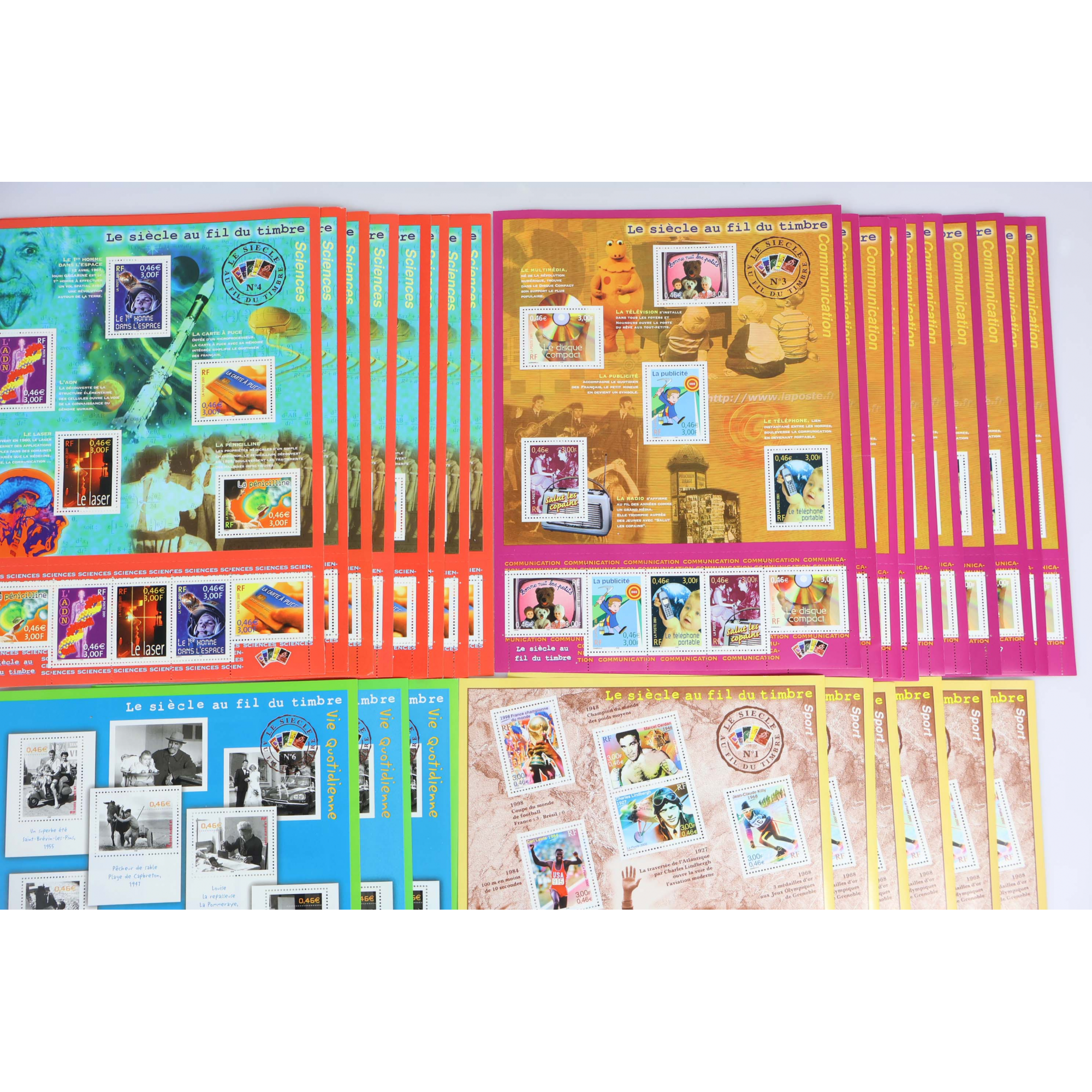 LOT IMPORTANT DE BLOCS-FEUILLETS DE FRANCE EN EUROS TIMBRES NEUFS** FACIALE 257€