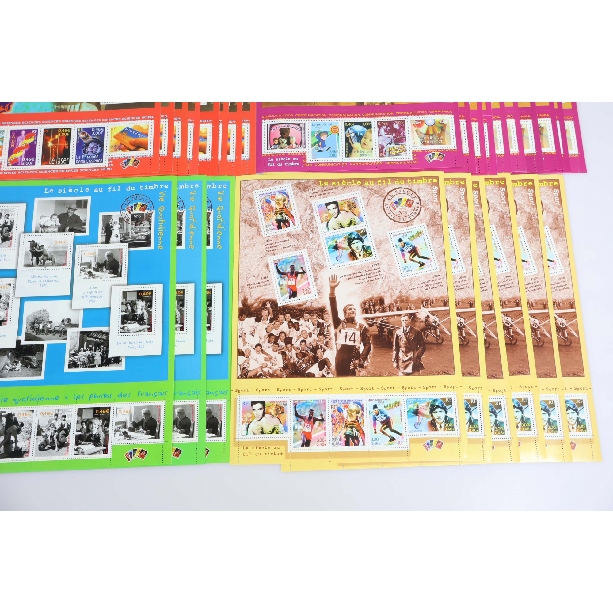 LOT IMPORTANT DE BLOCS-FEUILLETS DE FRANCE EN EUROS TIMBRES NEUFS** FACIALE 257€