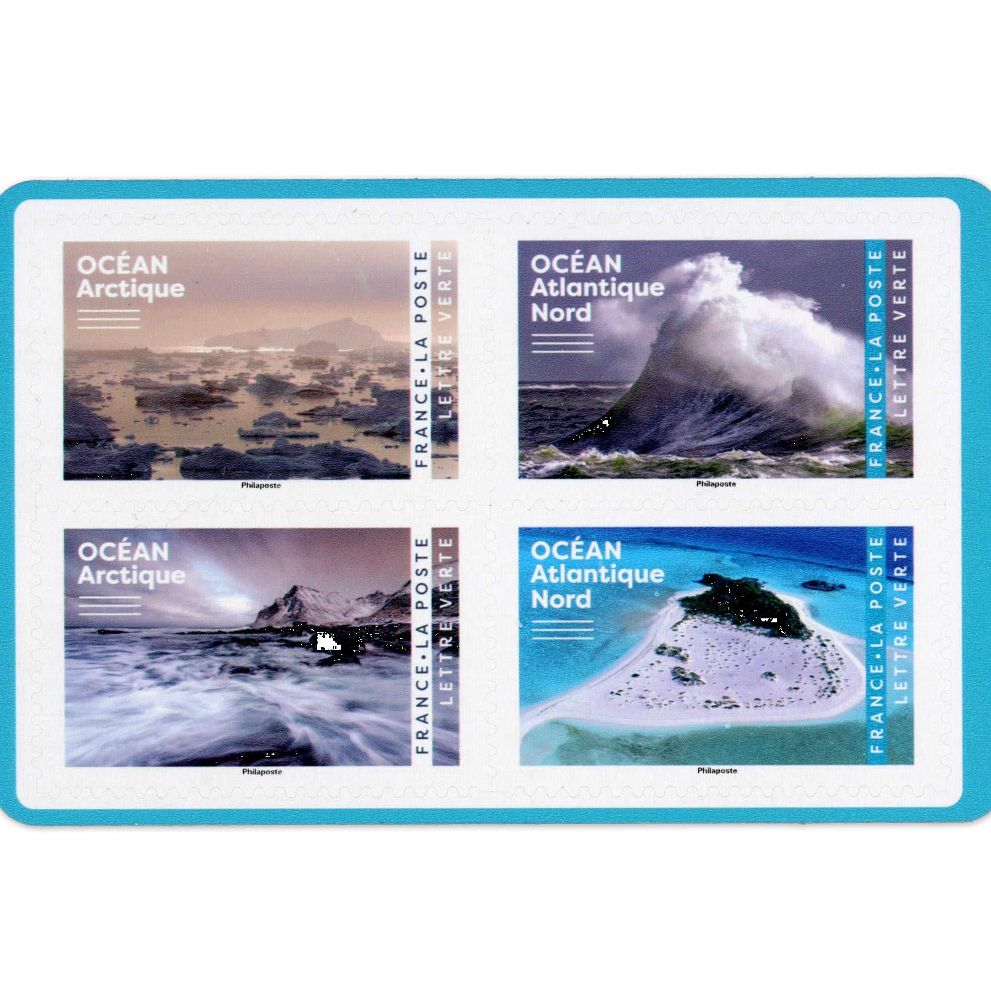 CARNET FRANCE NOUVEAUTÉ 2025, OCÉANS, TIMBRES 20G POUR AFFRANCHIR 12 LETTRES