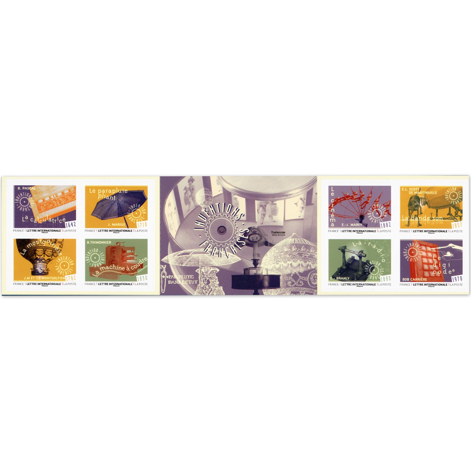 CARNET FRANCE N°BC2588, INVENTIONS FR , TIMBRES 20G POUR AFFRANCHIR 12 LETTRES