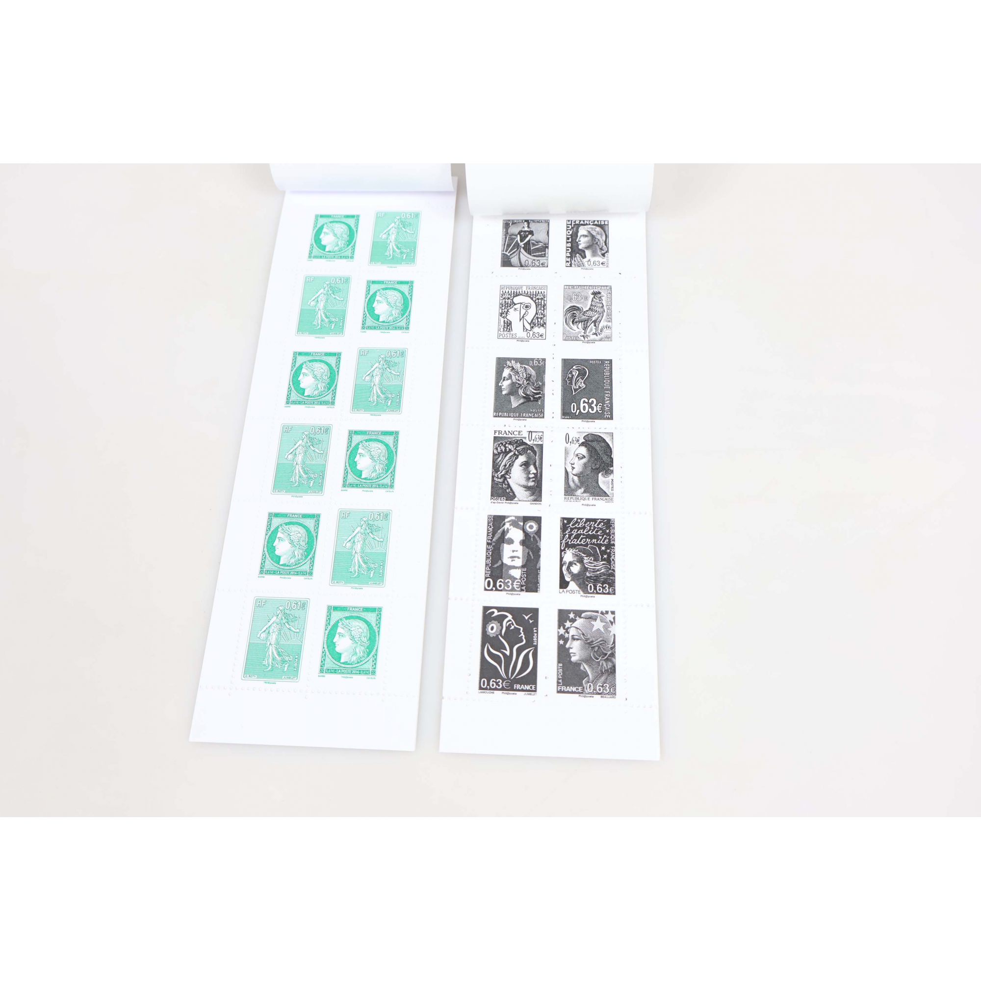 LOT DE 7 CARNETS À COMPOSITION VARIABLE AVEC ÉTIQUETTES COLLÉES COTE 435€