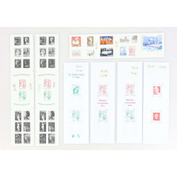 LOT DE 7 CARNETS À COMPOSITION VARIABLE AVEC ÉTIQUETTES COLLÉES COTE 435€